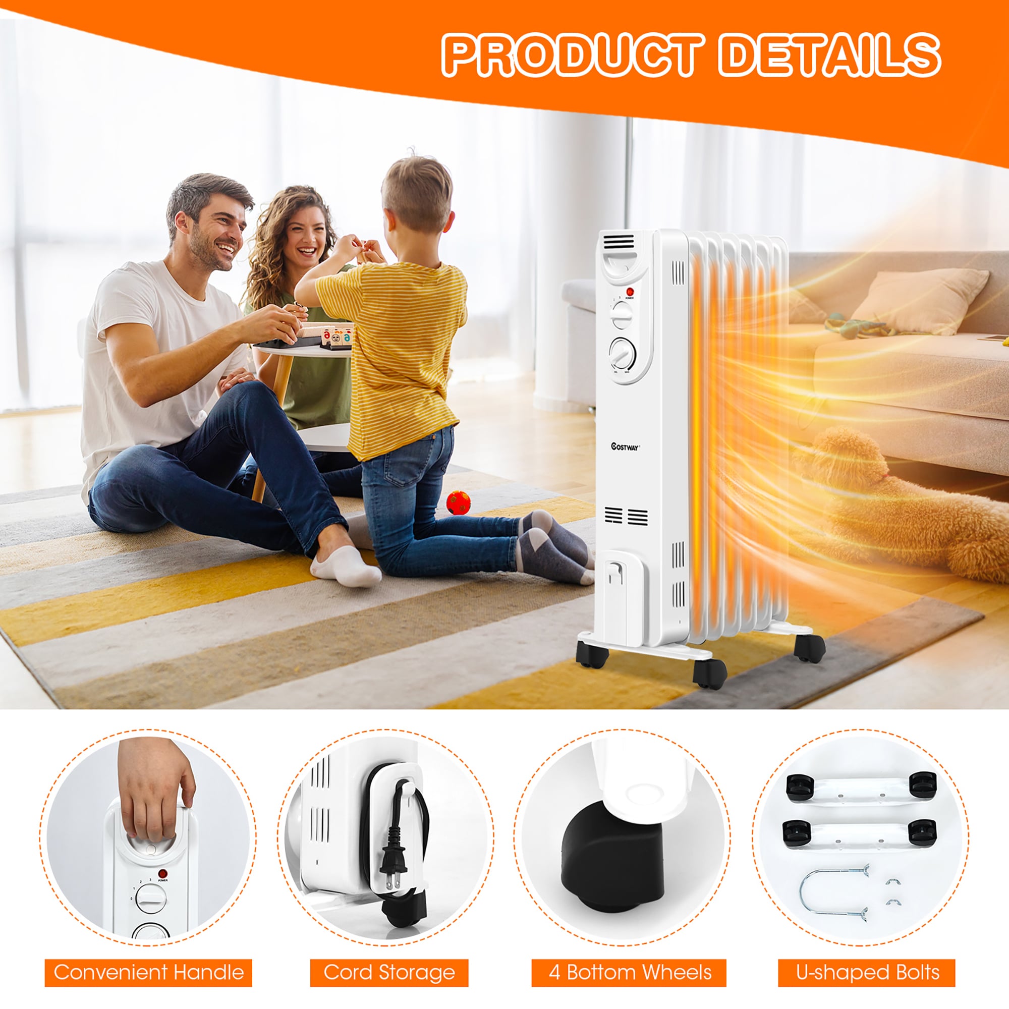 Costway SWL00036 Portable-Electric-Heat - View #5