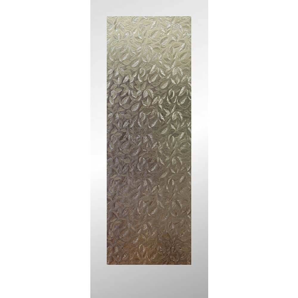 RELIABILT 2480 MAGNOLIA PRIMED Magnolia 24-in x 80-in White 1-panel Patterned Glass Solid Core Wood Slab Door