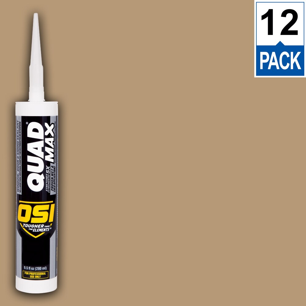 OSI Quad Max 12Pack 9.5oz Beige 497 Paintable Advanced Sealant Caulk