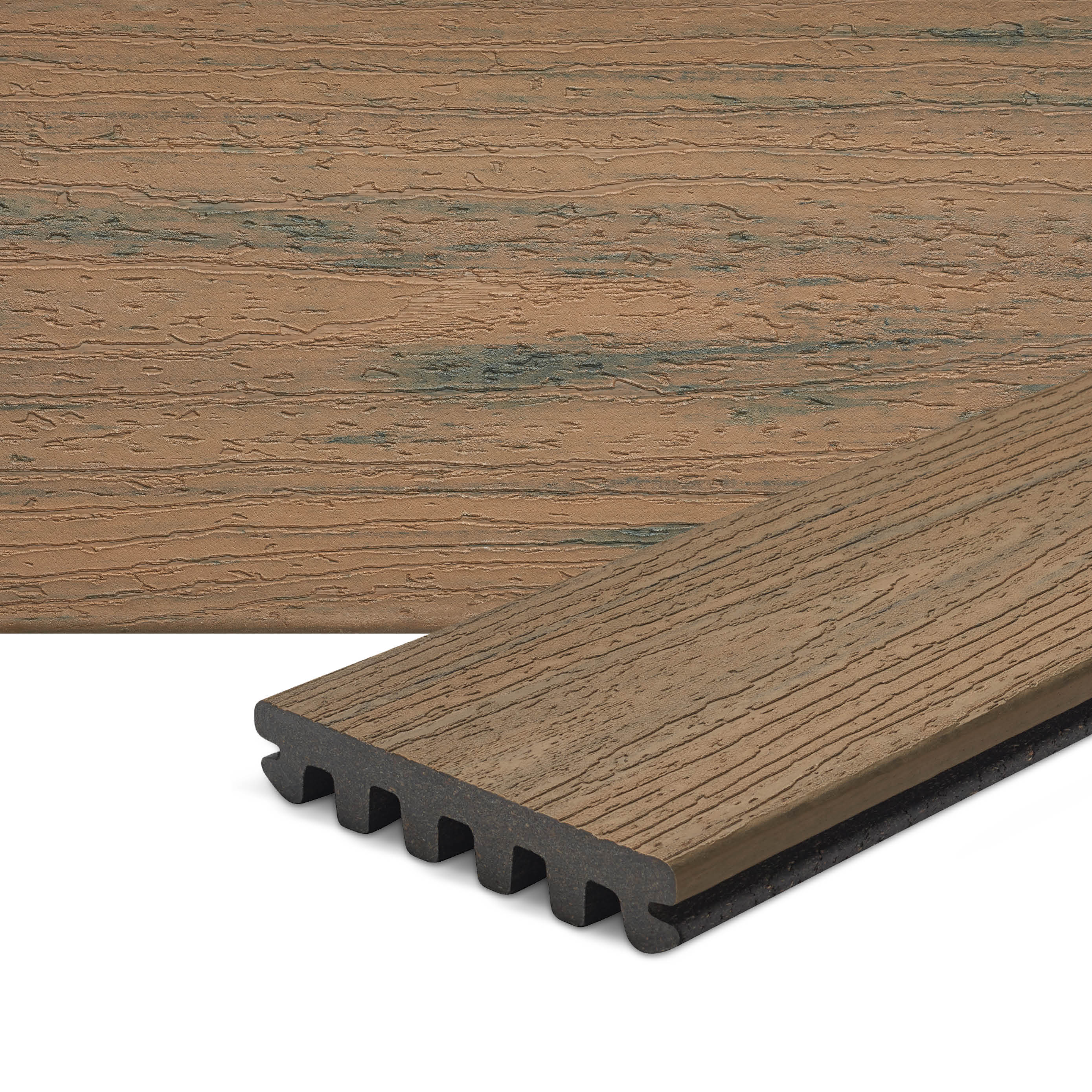 Trex Enhance Naturals 1-in x 6-in x 16-ft Toasted Sand Grooved Composite Deck Board