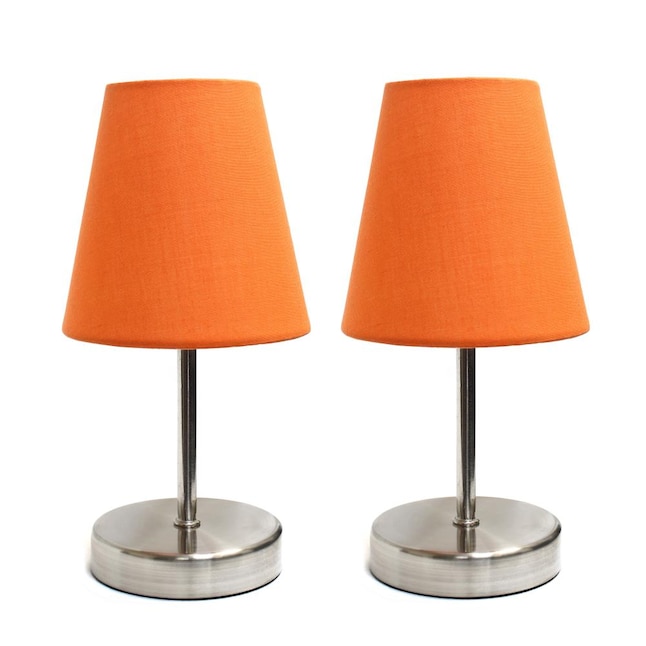 Orange Shades In The Lamp Sets, Simple Table Lamp Shade