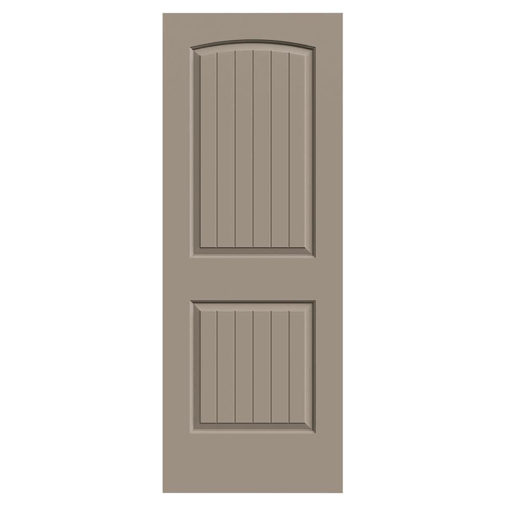 JELD-WEN LOWOLJW137500538 Santa Fe 24-in x 80-in Pottery 2-panel Round Top Plank Smooth Solid Core Prefinished Molded Composite Slab Door