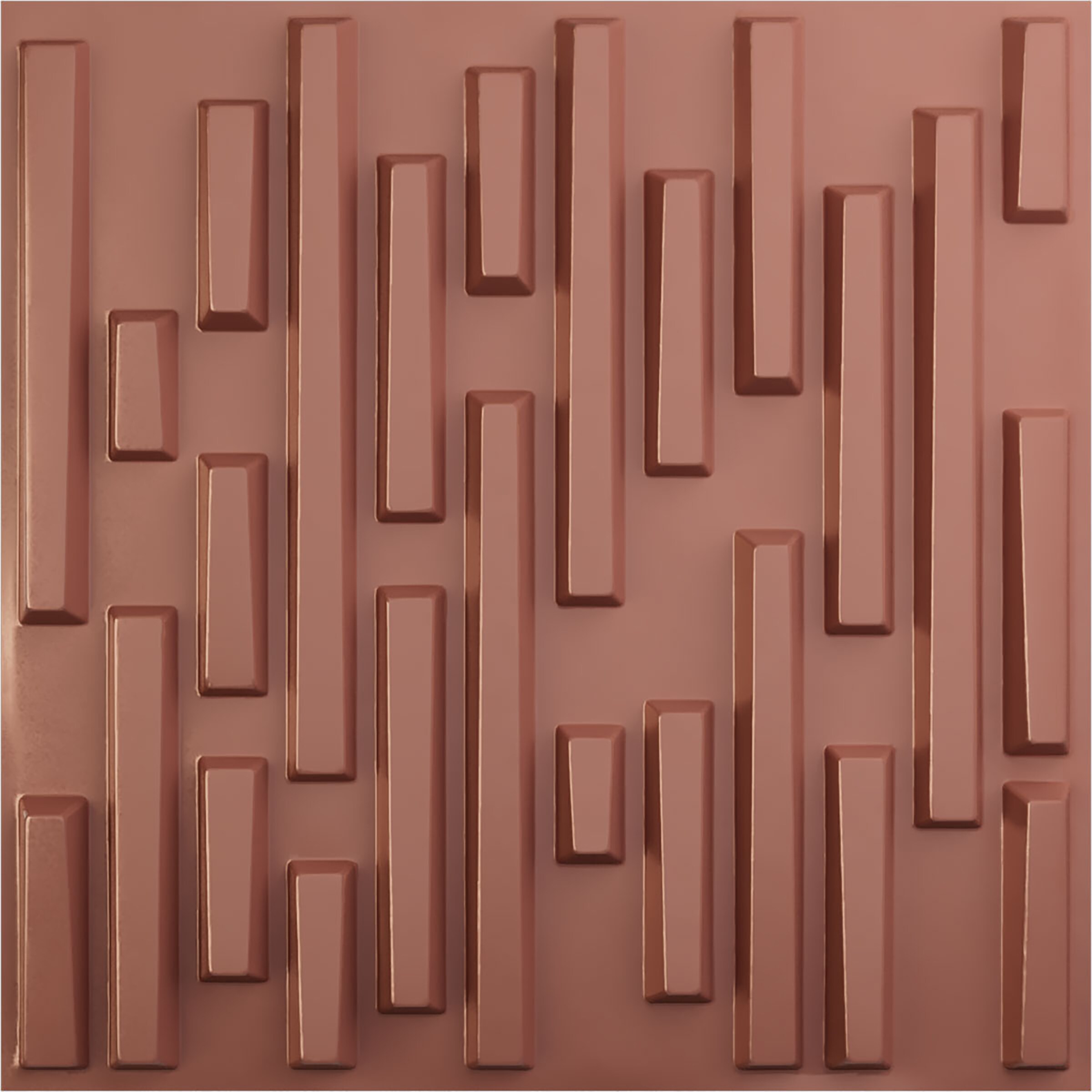 Ekena Millwork WP20X20SBFCP-CASE-12 19-5/8-in x 19-5/8-in Embossed Paintable/Stainable Pink PVC Wall Panel ( 12 -Pack, Covers 32.04-sq ft )