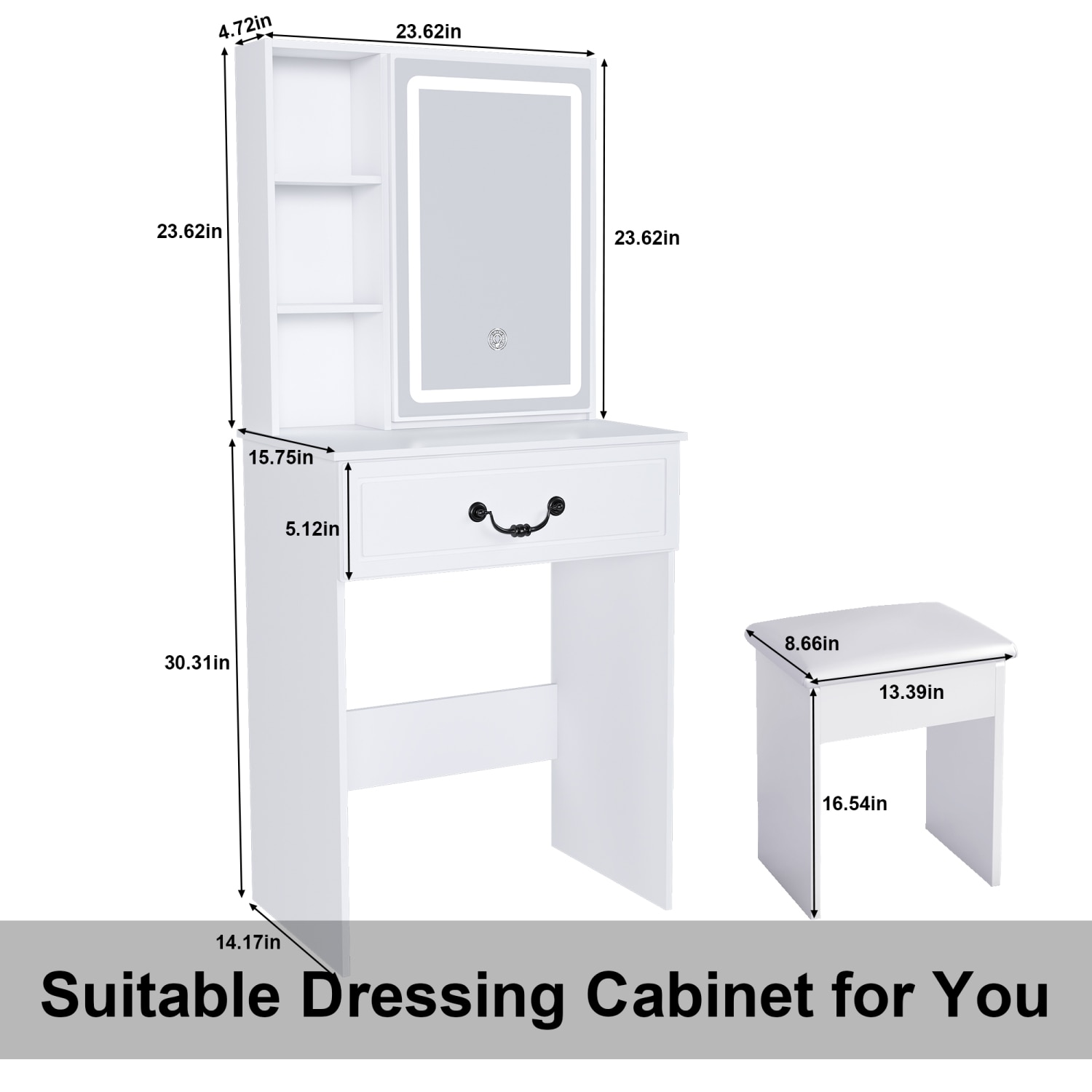 Streamdale Furniture W2699P296516 Bedroom-Vanities - View #4
