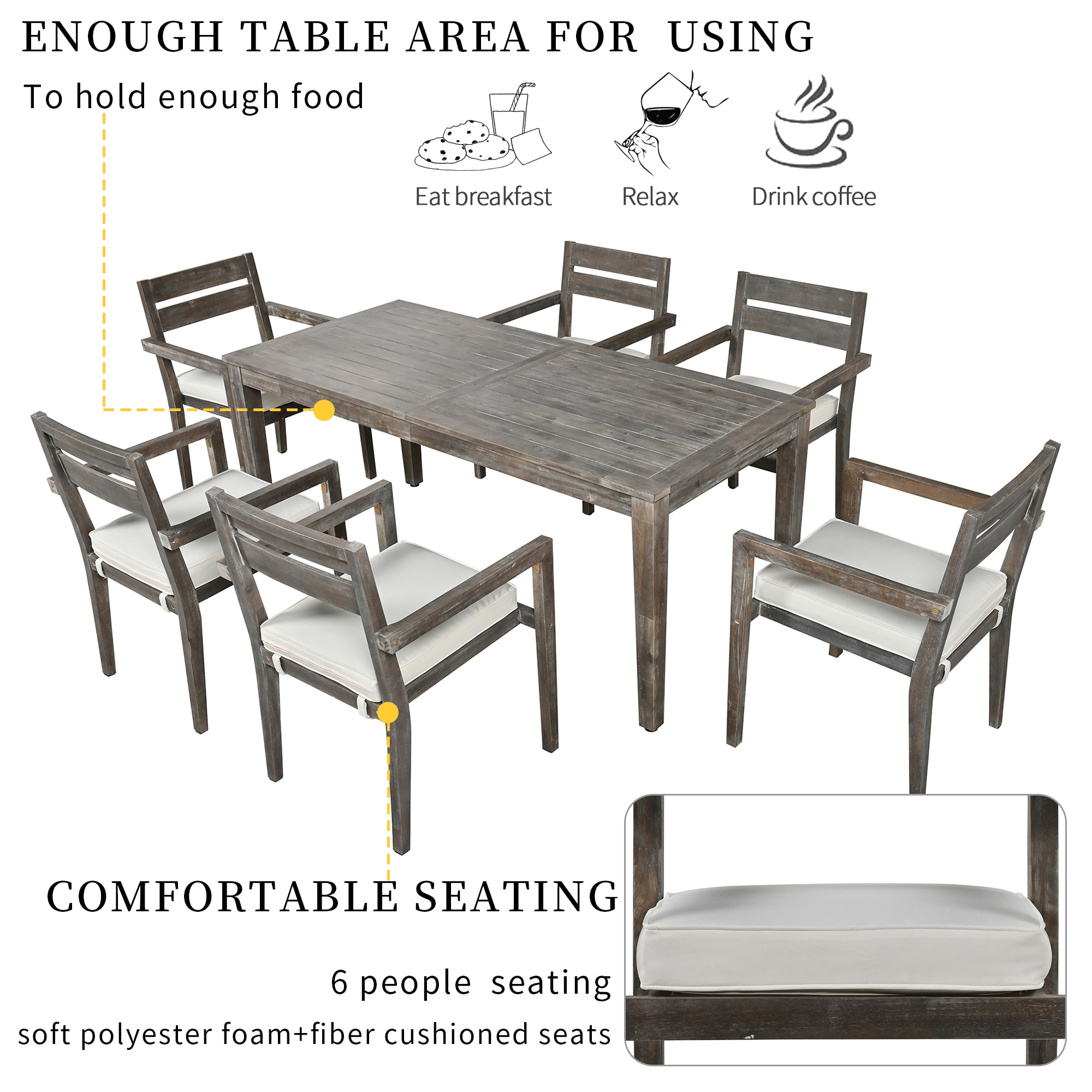 Forclover ALUS-315GR Patio-Dining-Sets - View #5