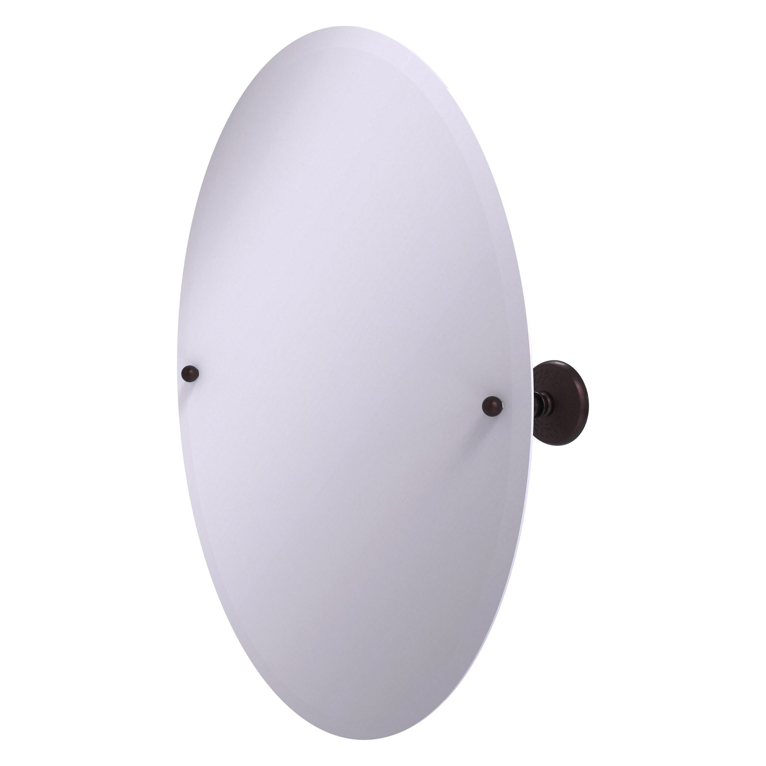 Allied Brass PMC-91-ABZ Prestige Monte Carlo 21-Inches x 28-Inches Beveled Frameless Oval Tilting Bathroom Vanity Mirror ( Antique Bronze )