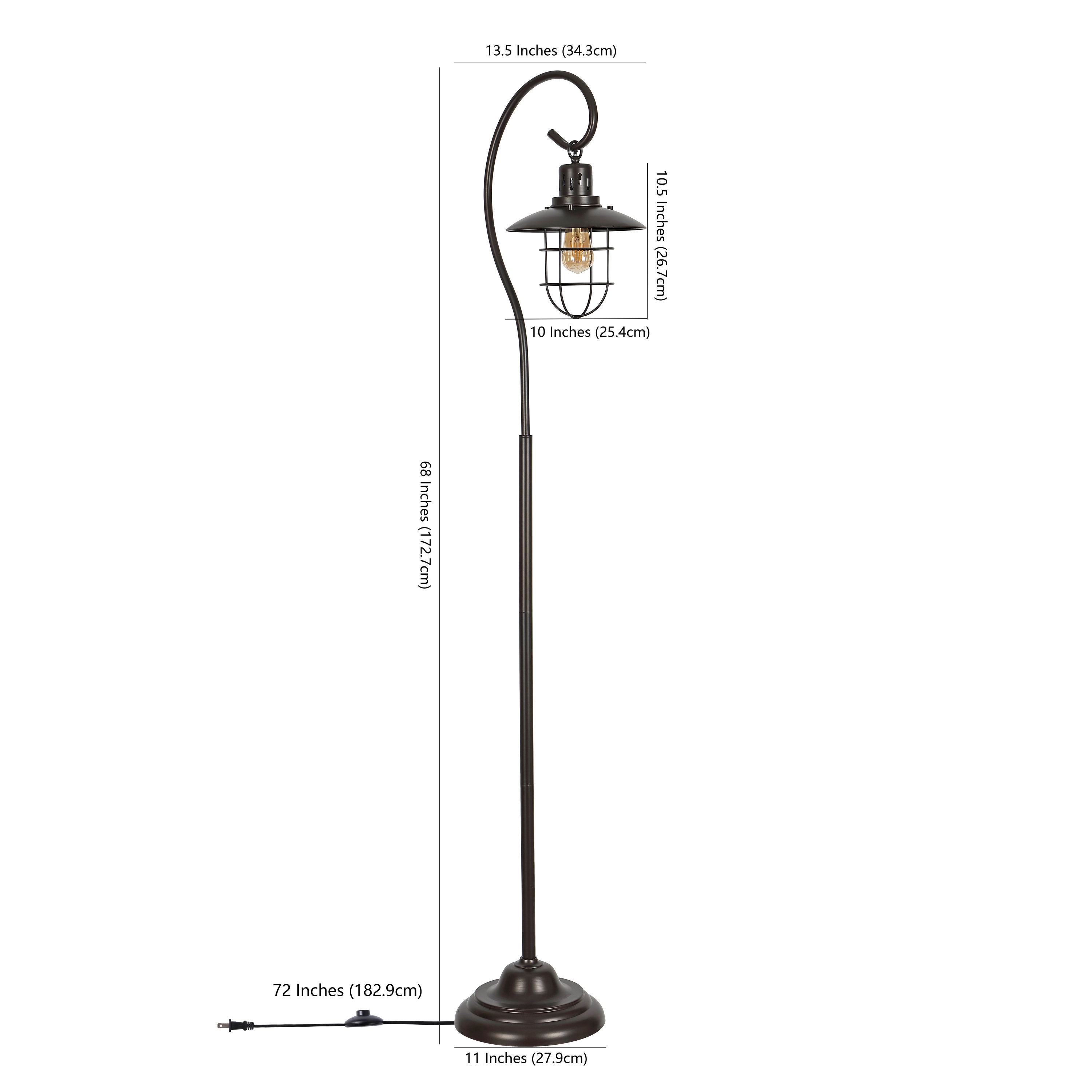 Safavieh Archie 68-in Oil Rubbed Bronze Shaded Floor Lamp in the Floor ...