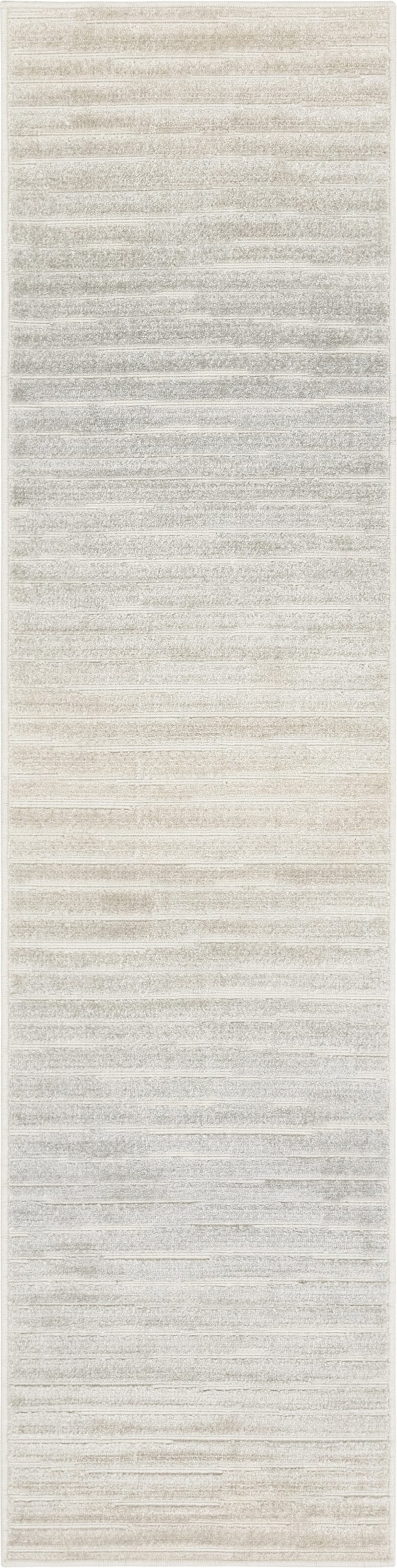 Unique Loom 3146218 Ola Sabrina Soto Outdoor 2 x 8 (ft) Loomed Polypropylene Gray/Beige Rectangular Indoor/Outdoor Geometric French Country Runner rug