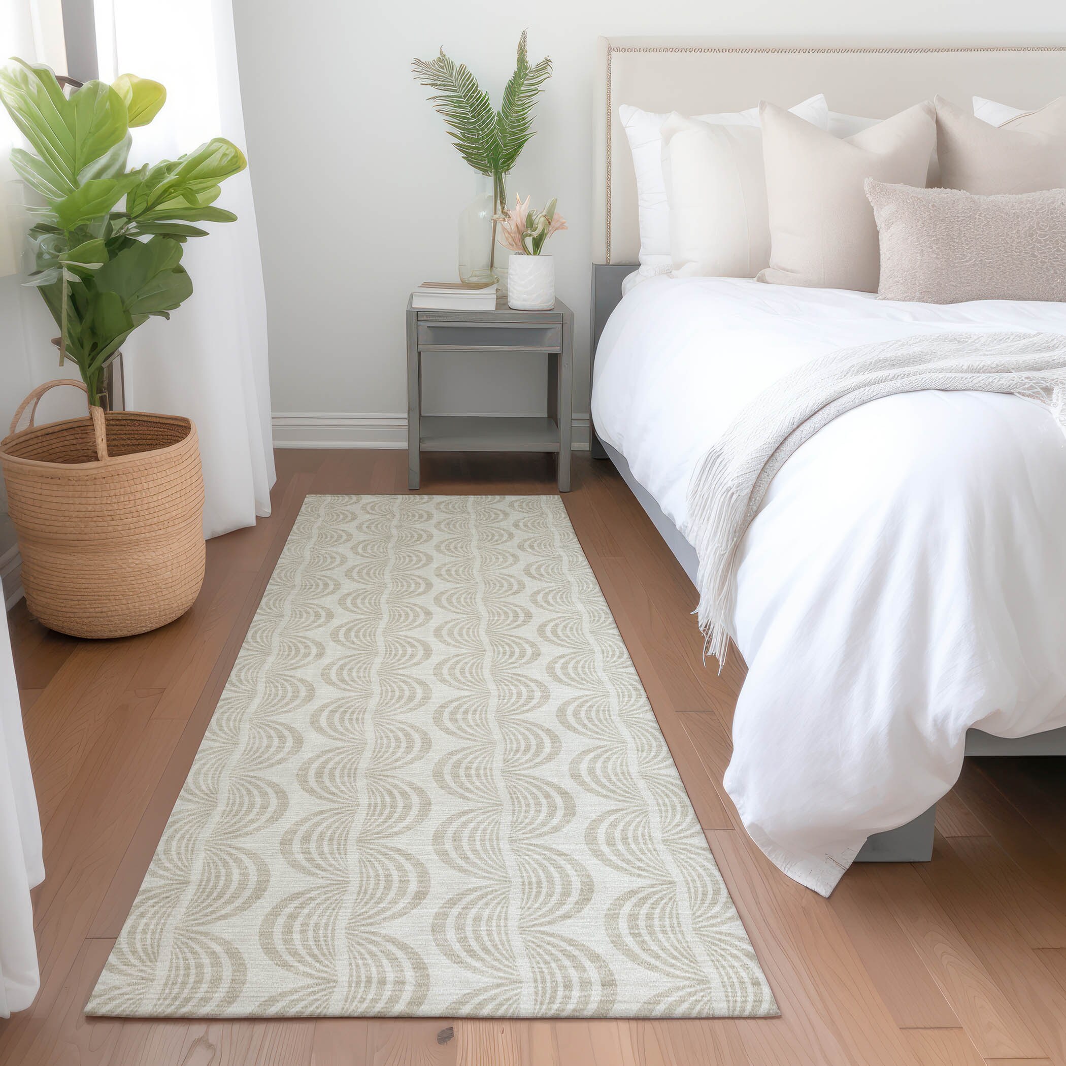 Addison Rugs ACN1055IV2X8 Chantille ACN1055IV 2 x 7 (ft) Polyester Ivory Rectangular Indoor/Outdoor Geometric Machine washable Runner rug