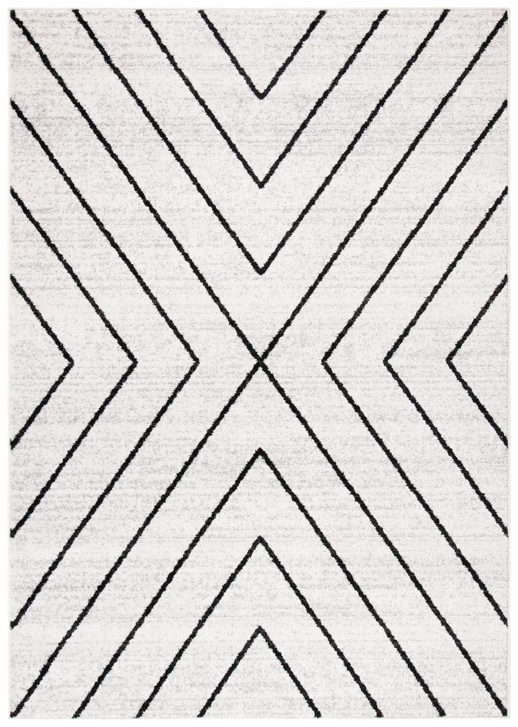 Safavieh ADR251A-8 Adirondack 8 x 10 (ft) Loomed Polypropylene Ivory/Gray Rectangular Indoor Geometric Bohemian/Eclectic Area rug