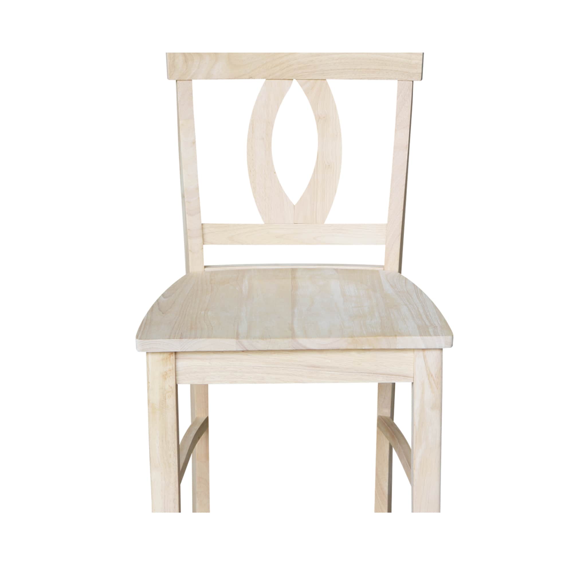 Verona Traditional Solid Parawood 30" Bar-Height Stool