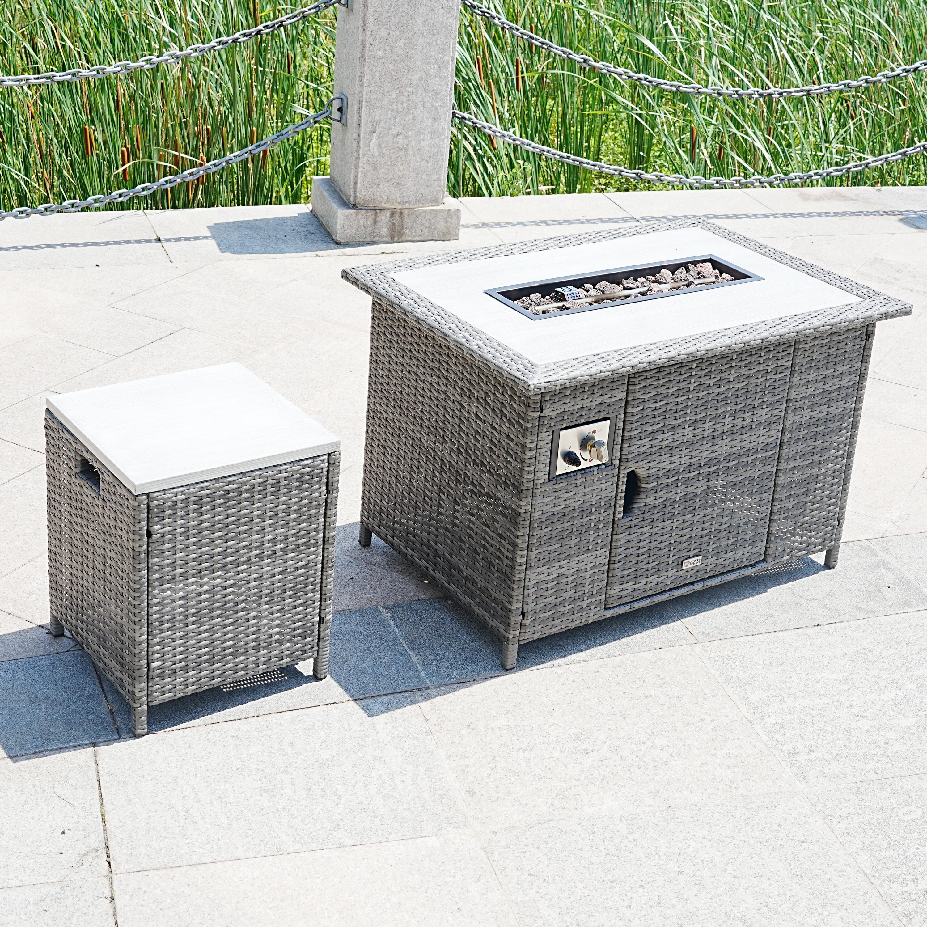 Direct Wicker DWF-1802P-H Outdoor-Gas-Firepits - View #3