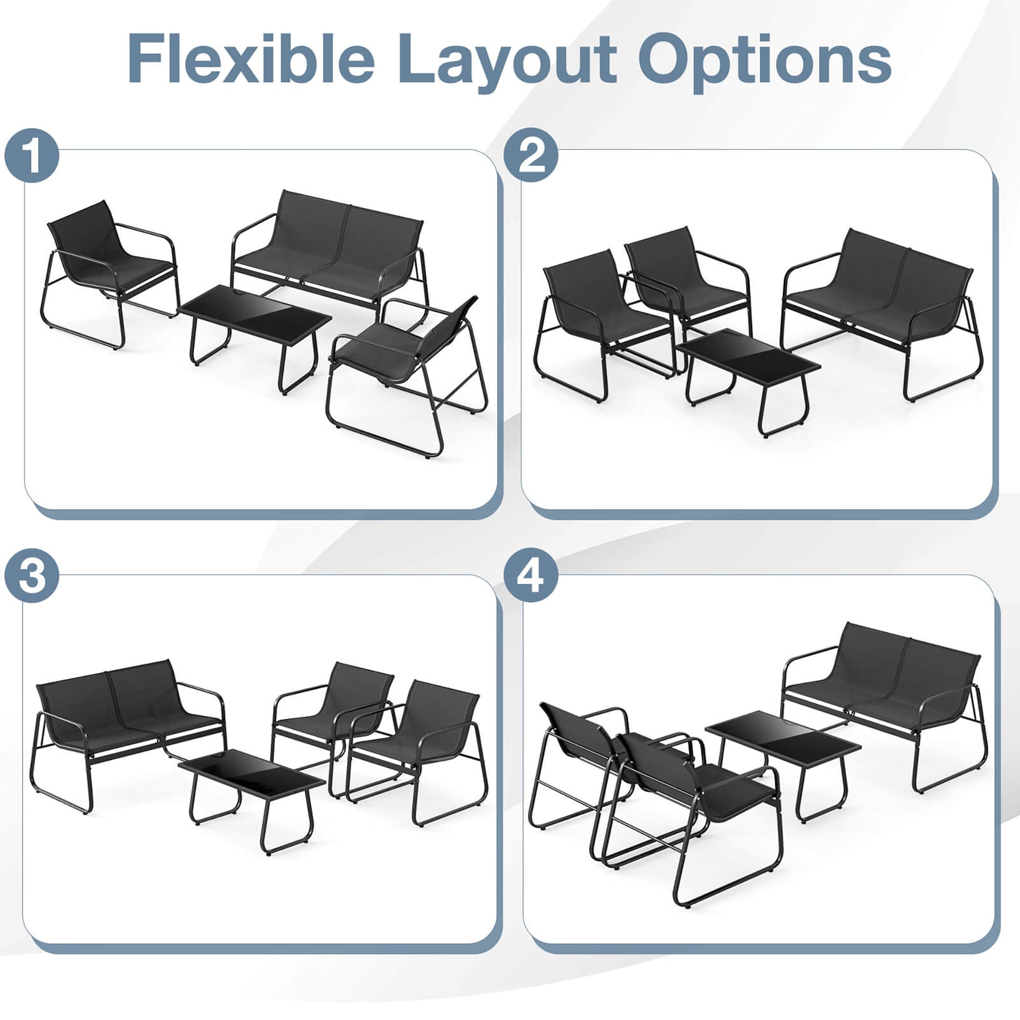 Costway HCST08749 Patio-Conversation-Sets - View #3