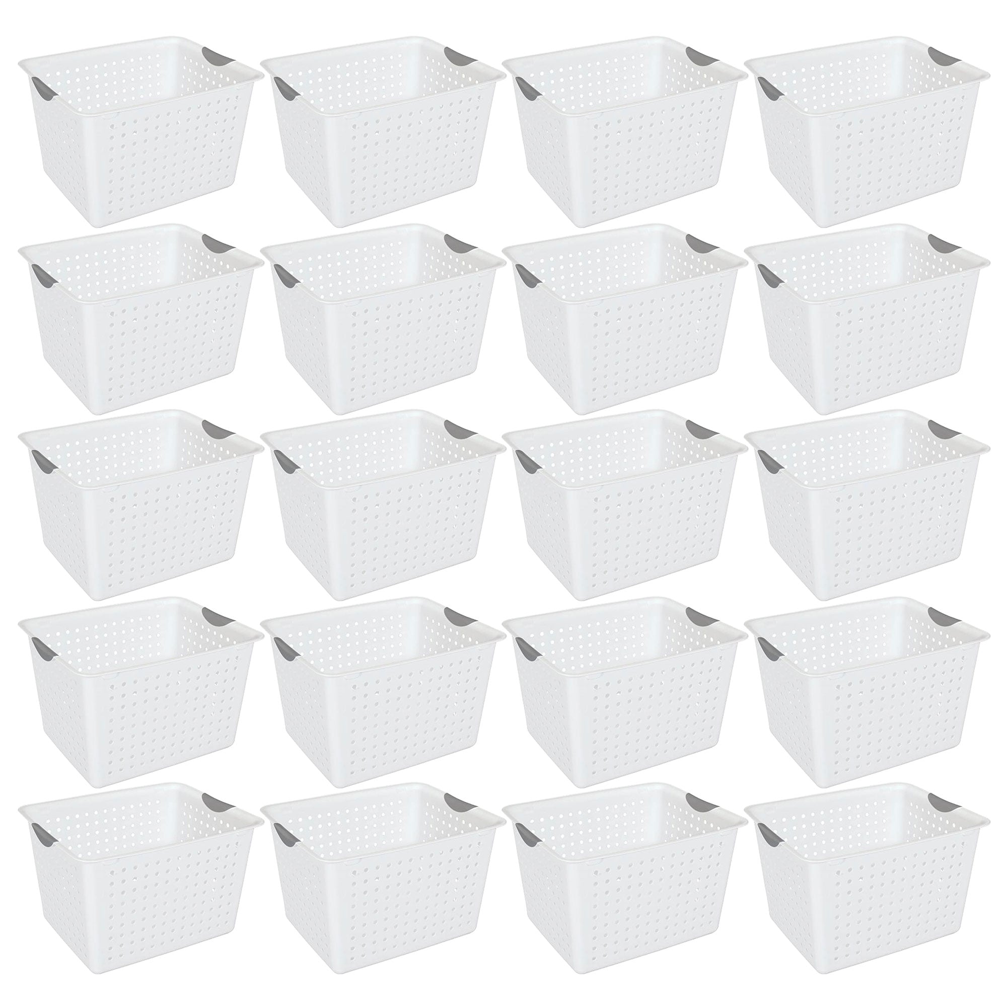 Sterilite Corporation 24-Pack 16-in W x 22-in H x 12-in D White Plastic  Stackable Tub in the Storage Bins & Baskets department at