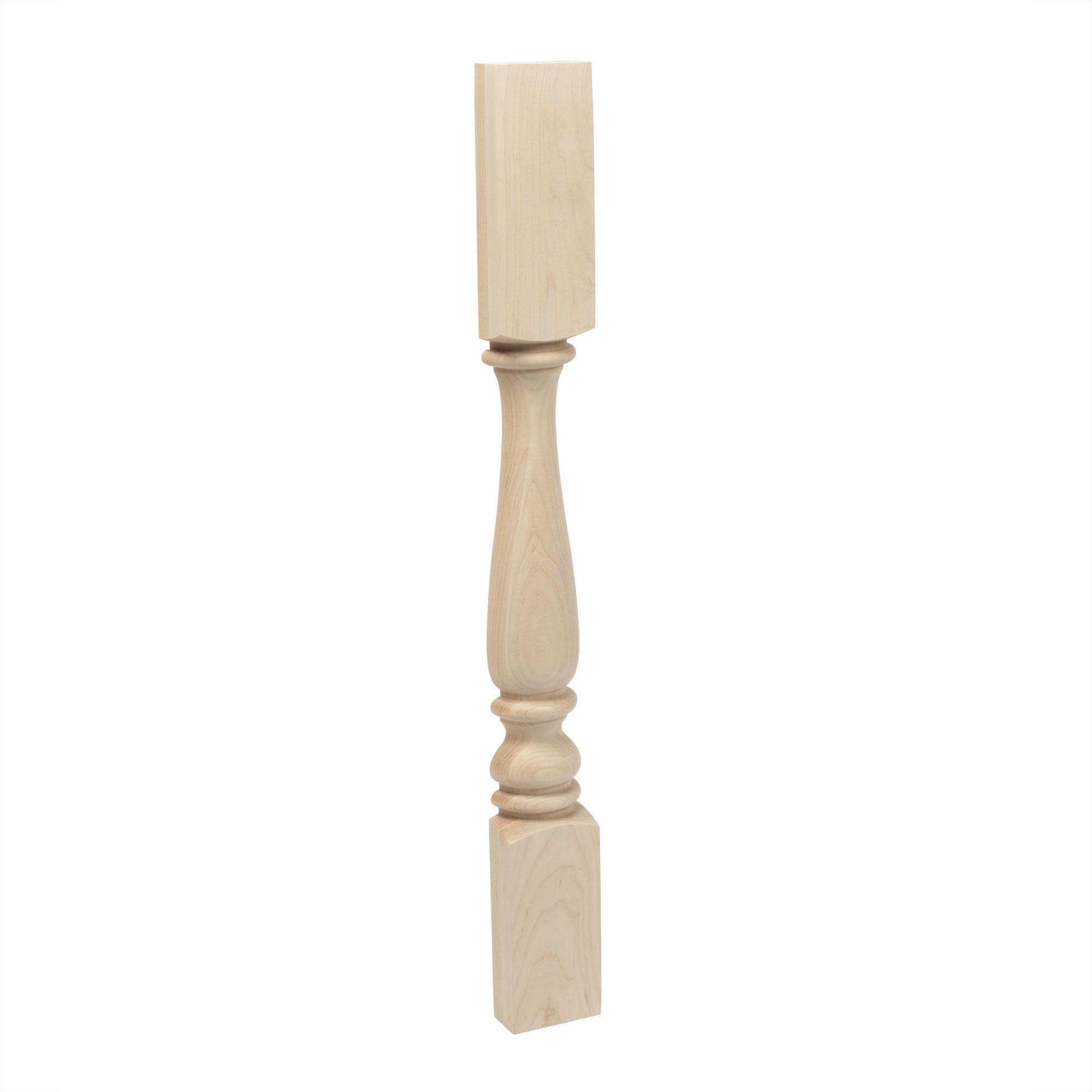 35.25" Natural Hard Maple Half Round Kitchen Island Leg