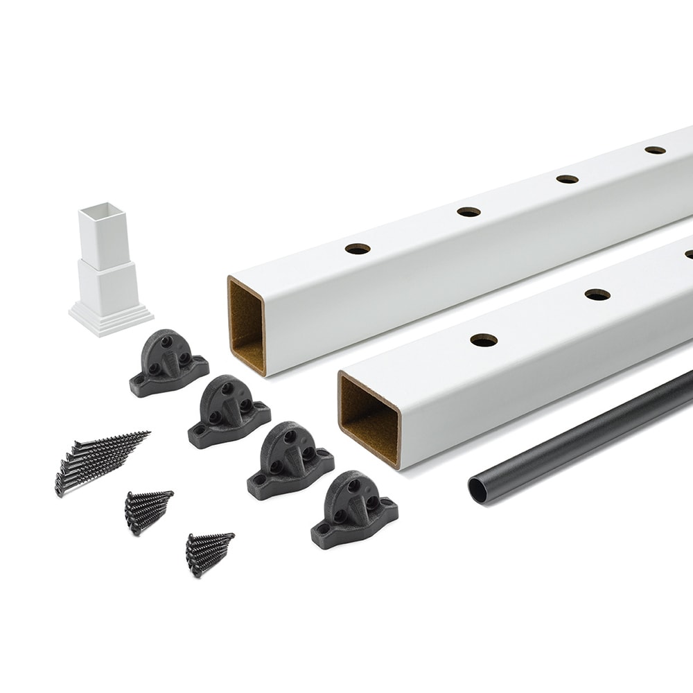 Trex WTRD0836SSELK Select 91.5-in x 2.75-in x 36-in Classic White Composite Deck Stair Rail Kit