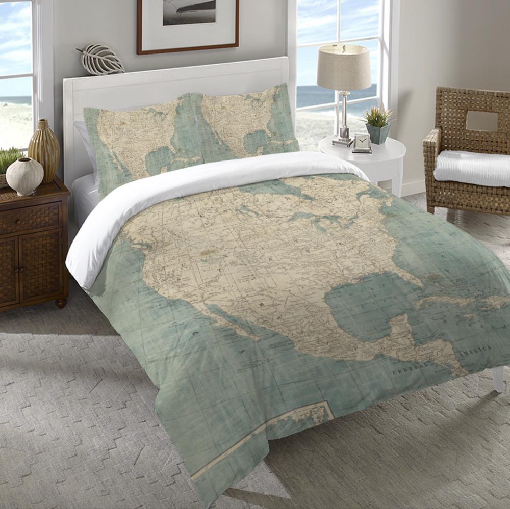 Laural Home NAMKDC North America Multicolor/es King Duvet cover Set