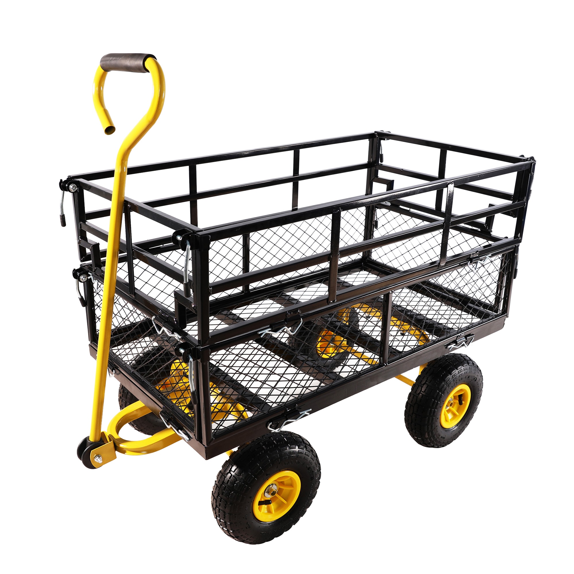 Fun Orange FUNYCXC14 6.4-cu ft Steel Folding Yard Cart