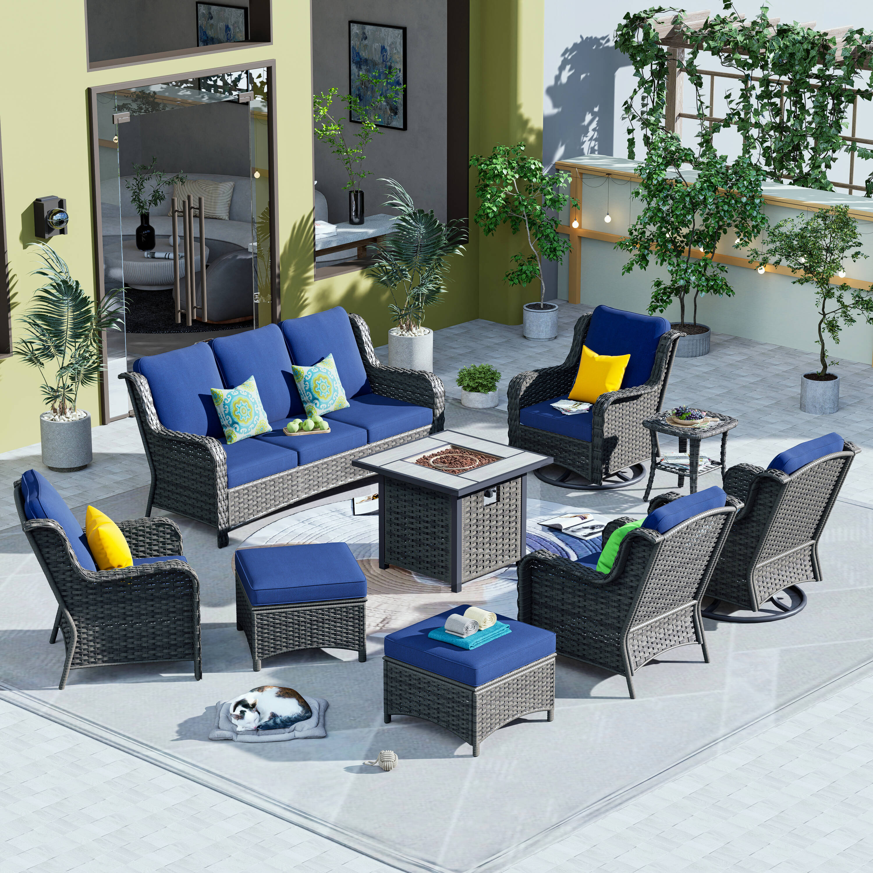 Pouuin SFPGNTC309 Patio-Conversation-Sets - View #3