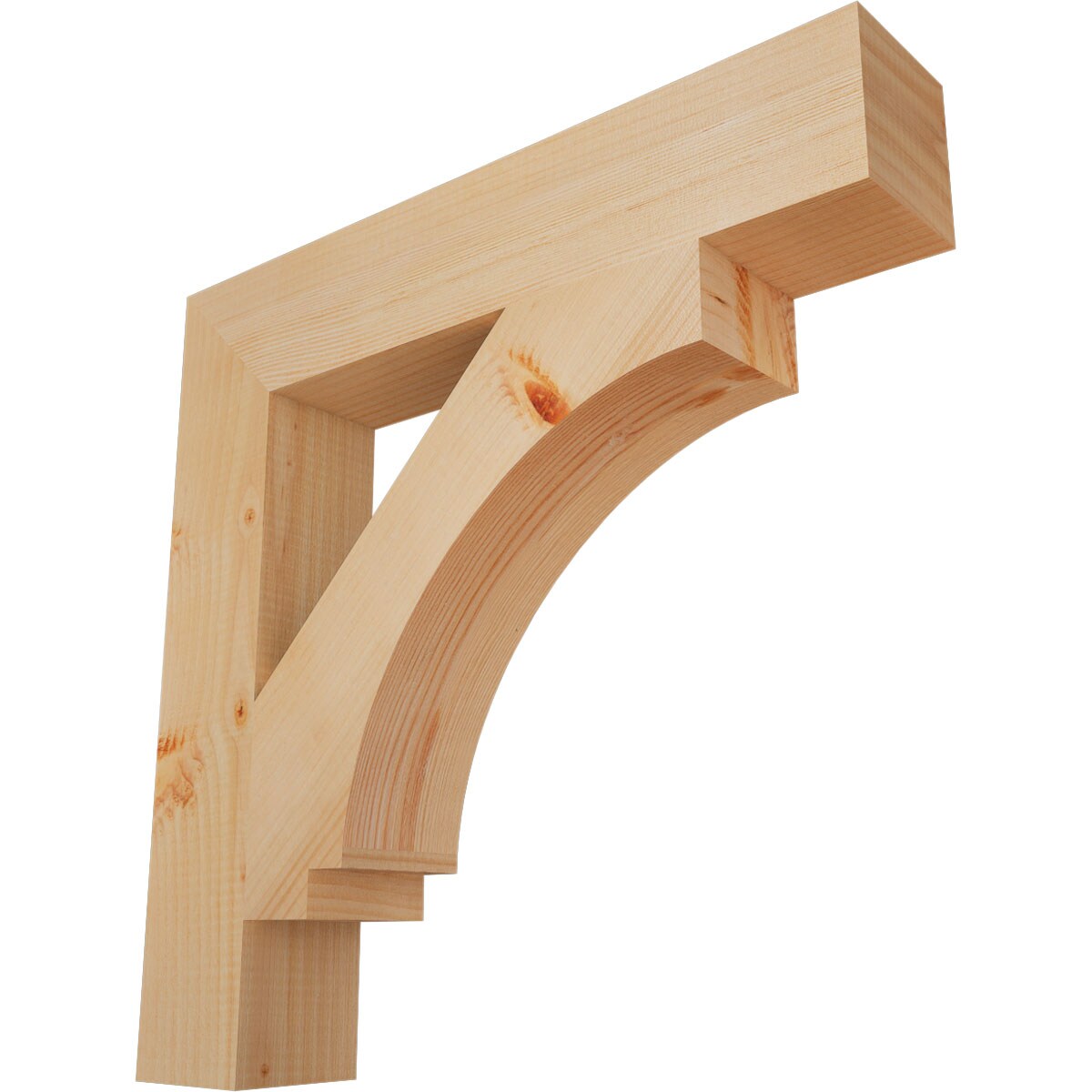 Ekena Millwork BKT04X22X22IMP05SDF Imperial Block Smooth 3-1/2-in x 22-in x 22-in Douglas fir Brown Wood Standard bracket