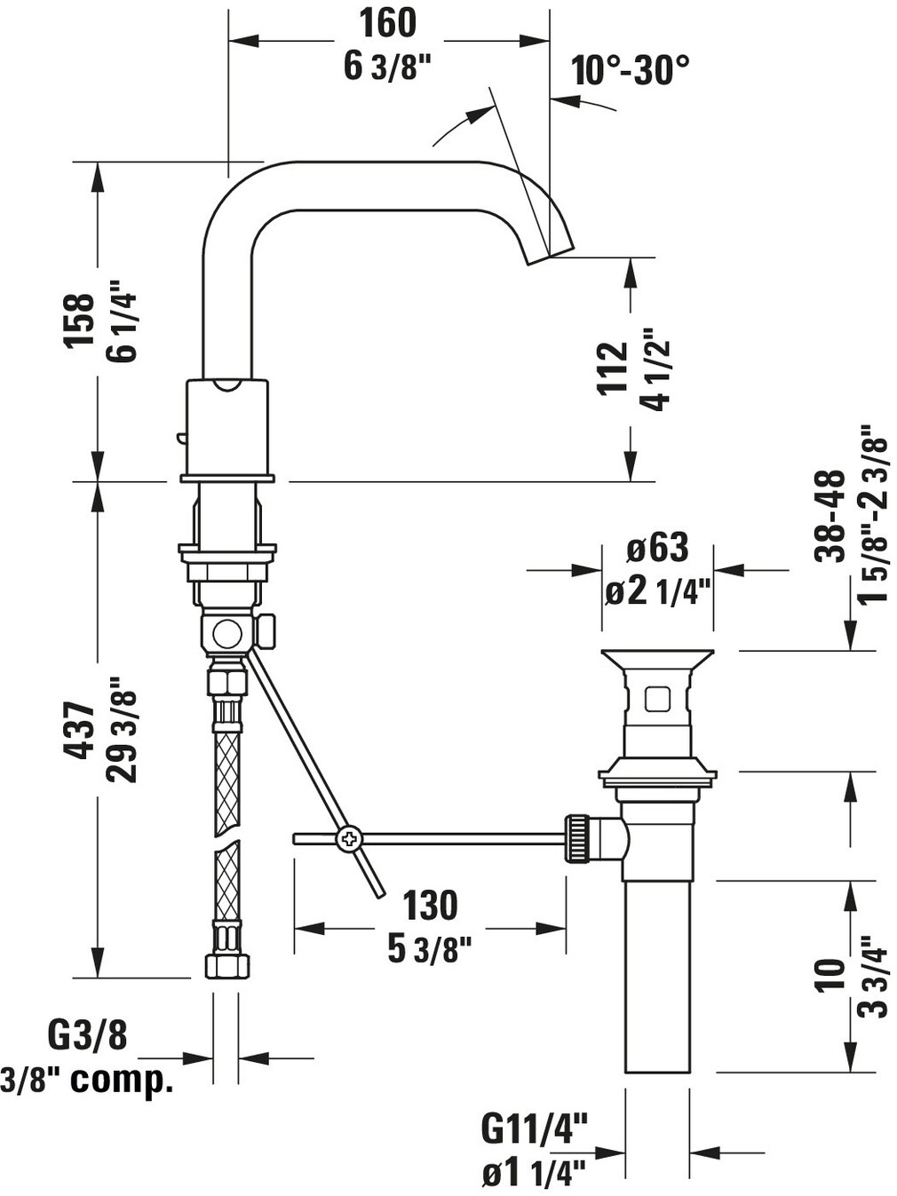 Duravit C11060006U10 Lavatory-Faucets - View #4
