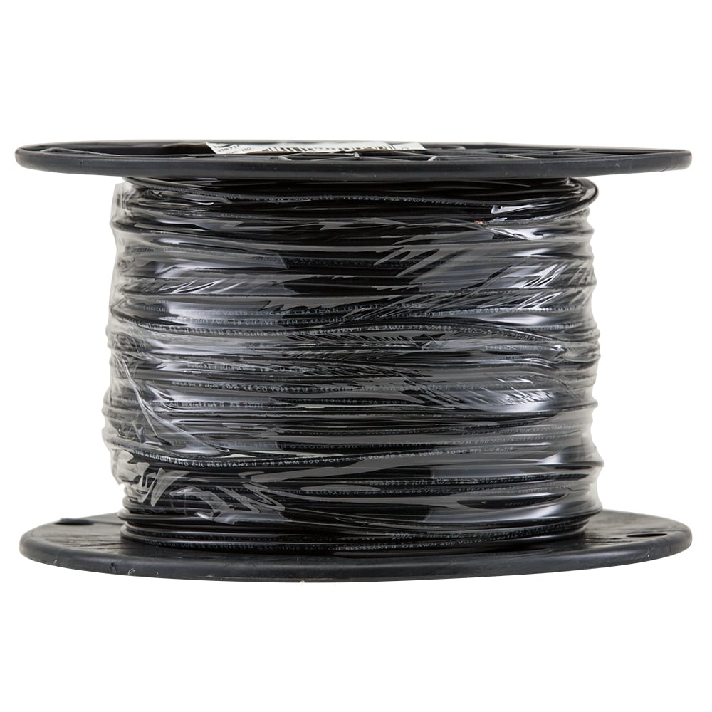 Southwire 500-ft 18-AWG Solid Black Copper Tffn Wire (By-the-roll) in the  TFFN & THHN Wire department at