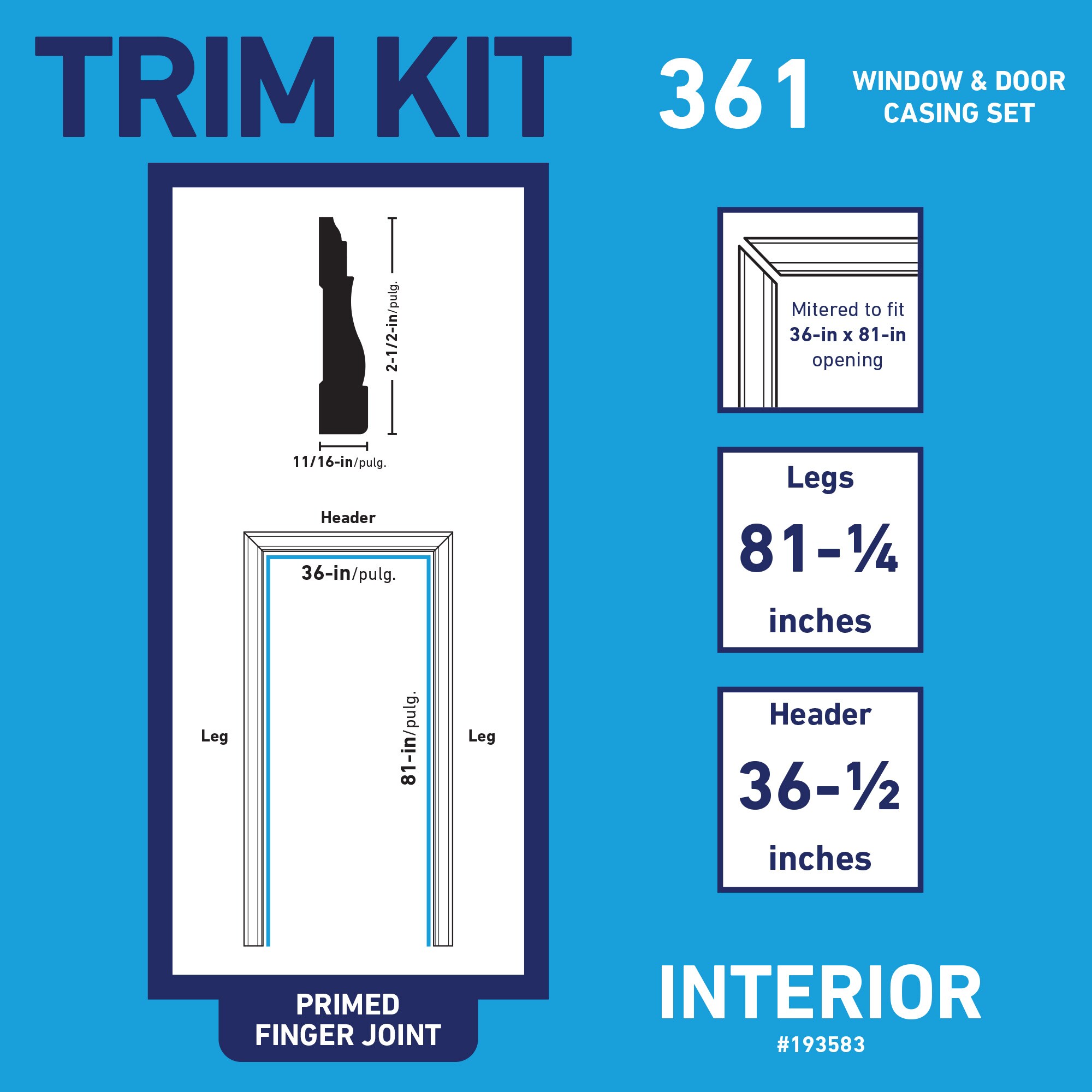 RELIABILT M 36130FJPML Door-Casing-Kits - View #2