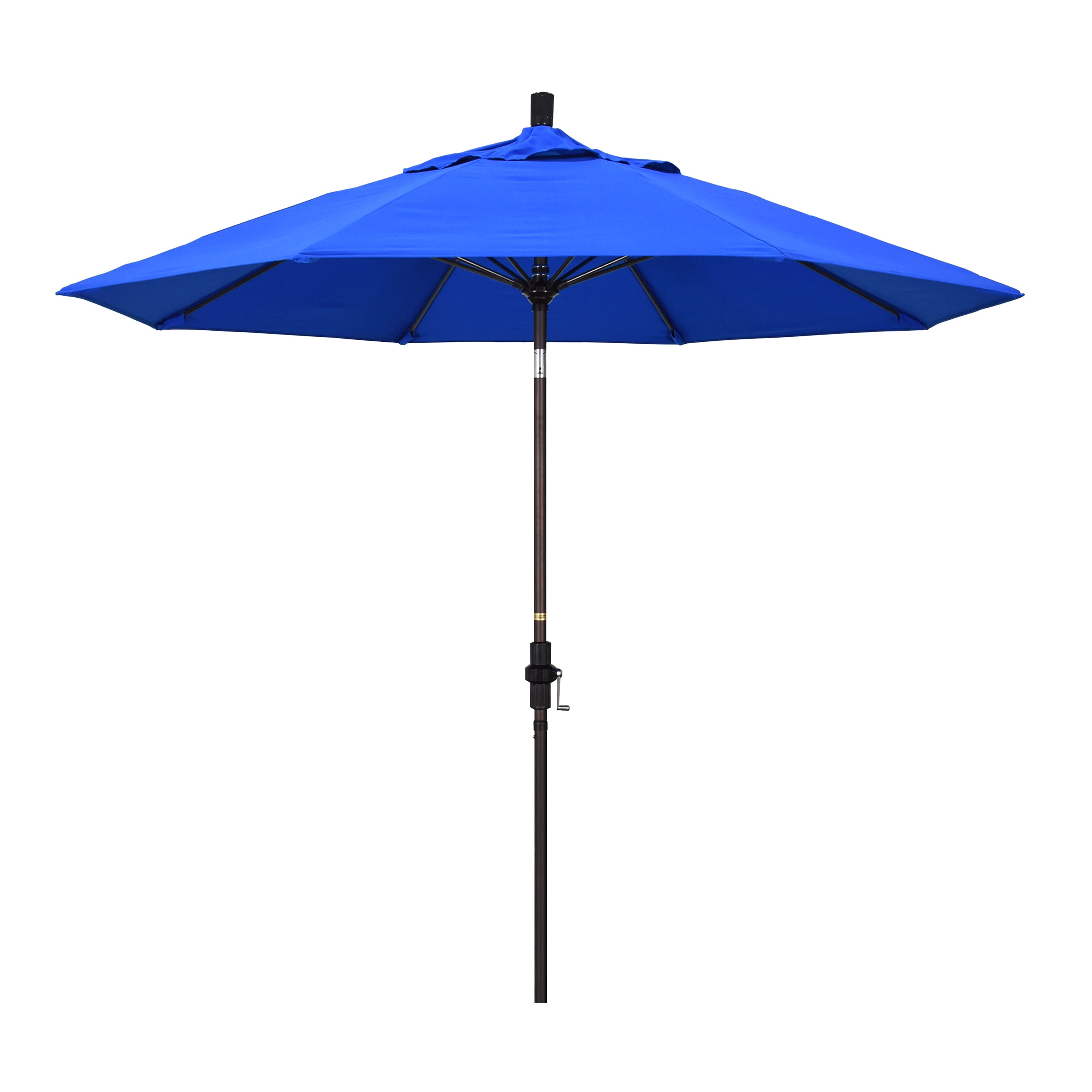 California Umbrella GSCUF908117-5401 9-ft Aluminum Blue Auto-tilt Market Patio Umbrella