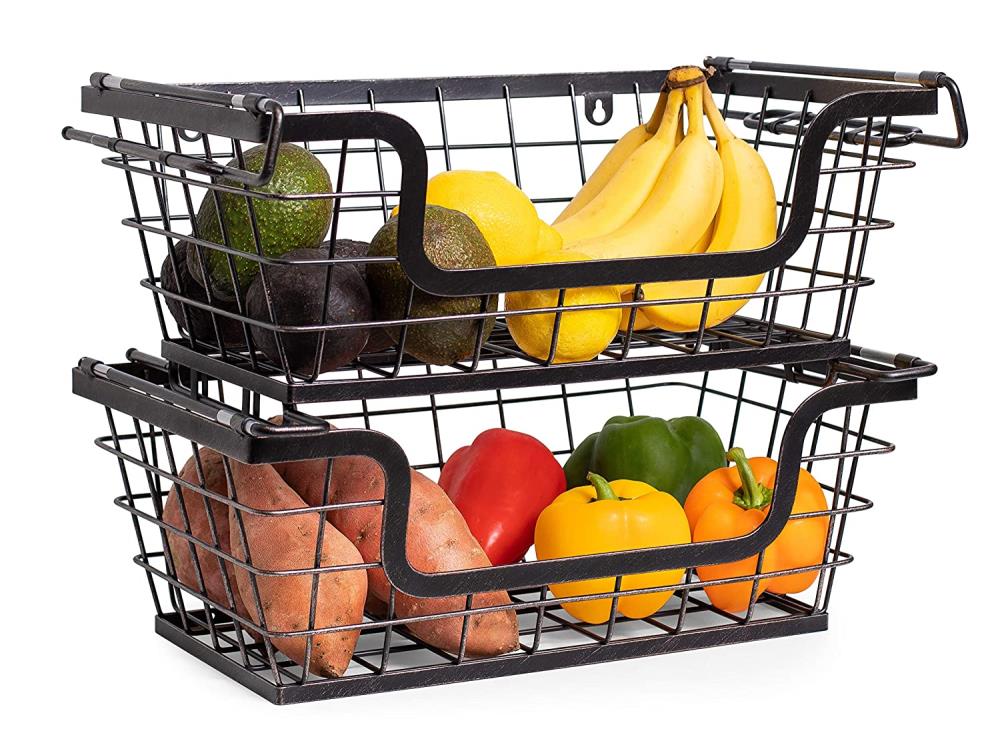 3 Tier Stainless Steel Fruit basket - Large Fruit Storage Bowl - HomeItUsa