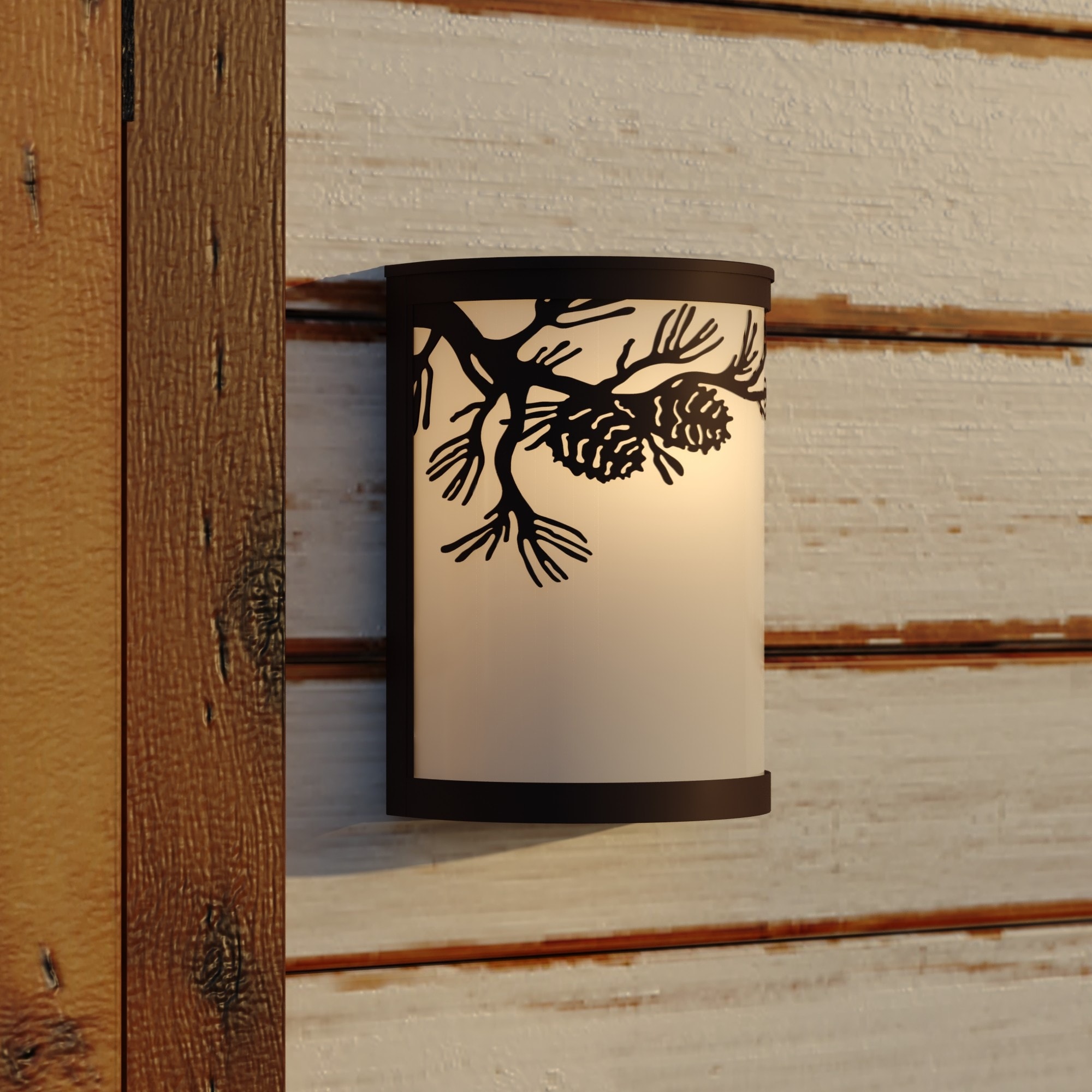Cascadia T0796 Douglas 8-in W 1 -Light Bronze Rustic Wall Sconce