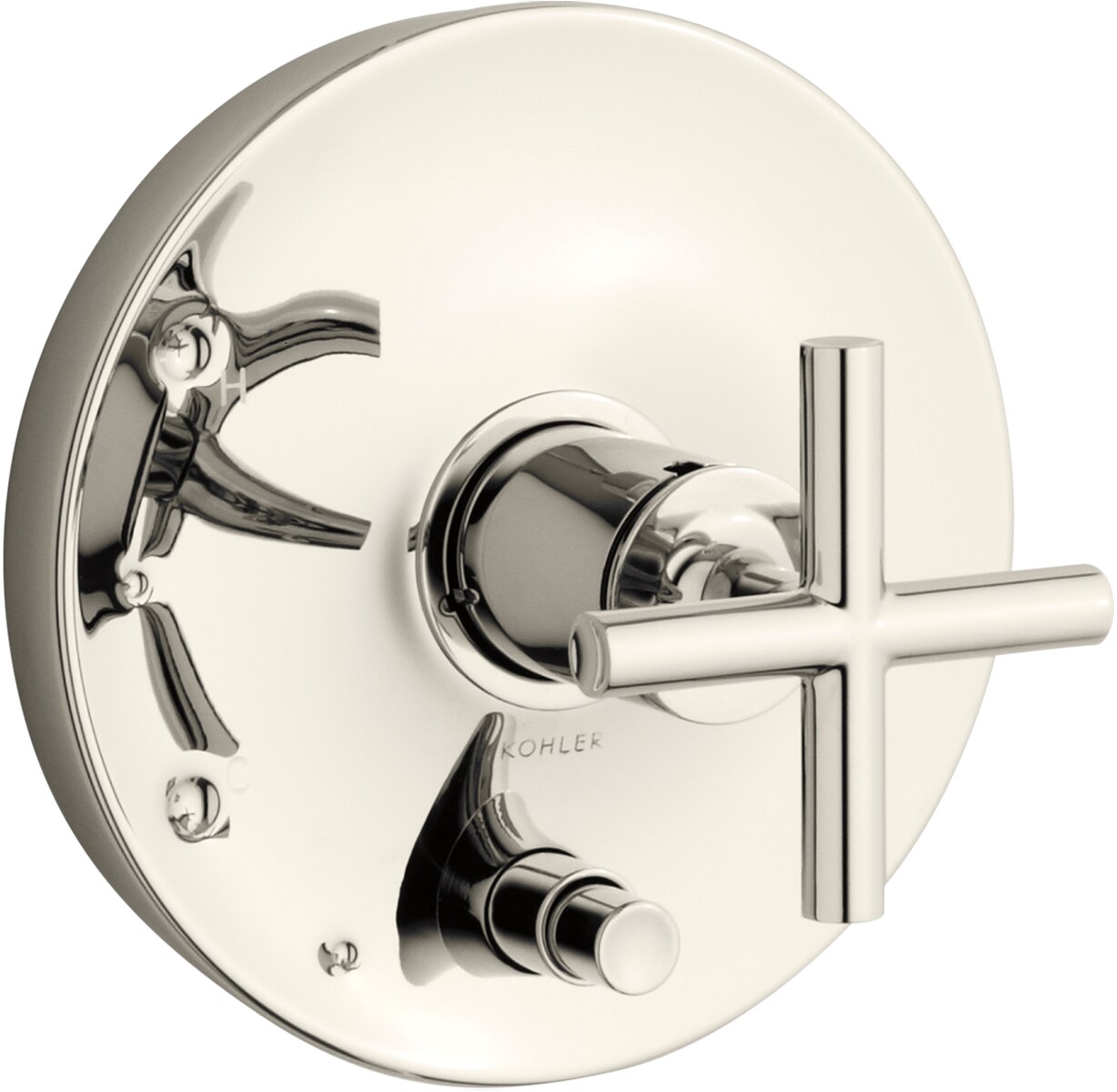 KOHLER K-T14501-3-SN Vibrant Polished Nickel Cross Shower Faucet Handle