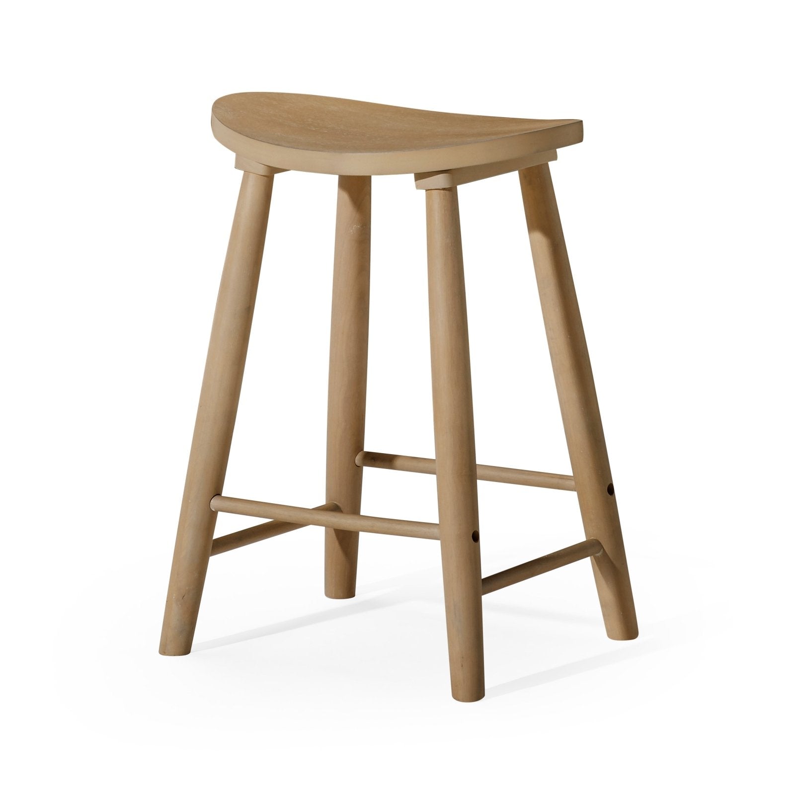 Maven Lane ML151307-PCS-LO 25in Luna Counter Stool In Oak Wood Finish