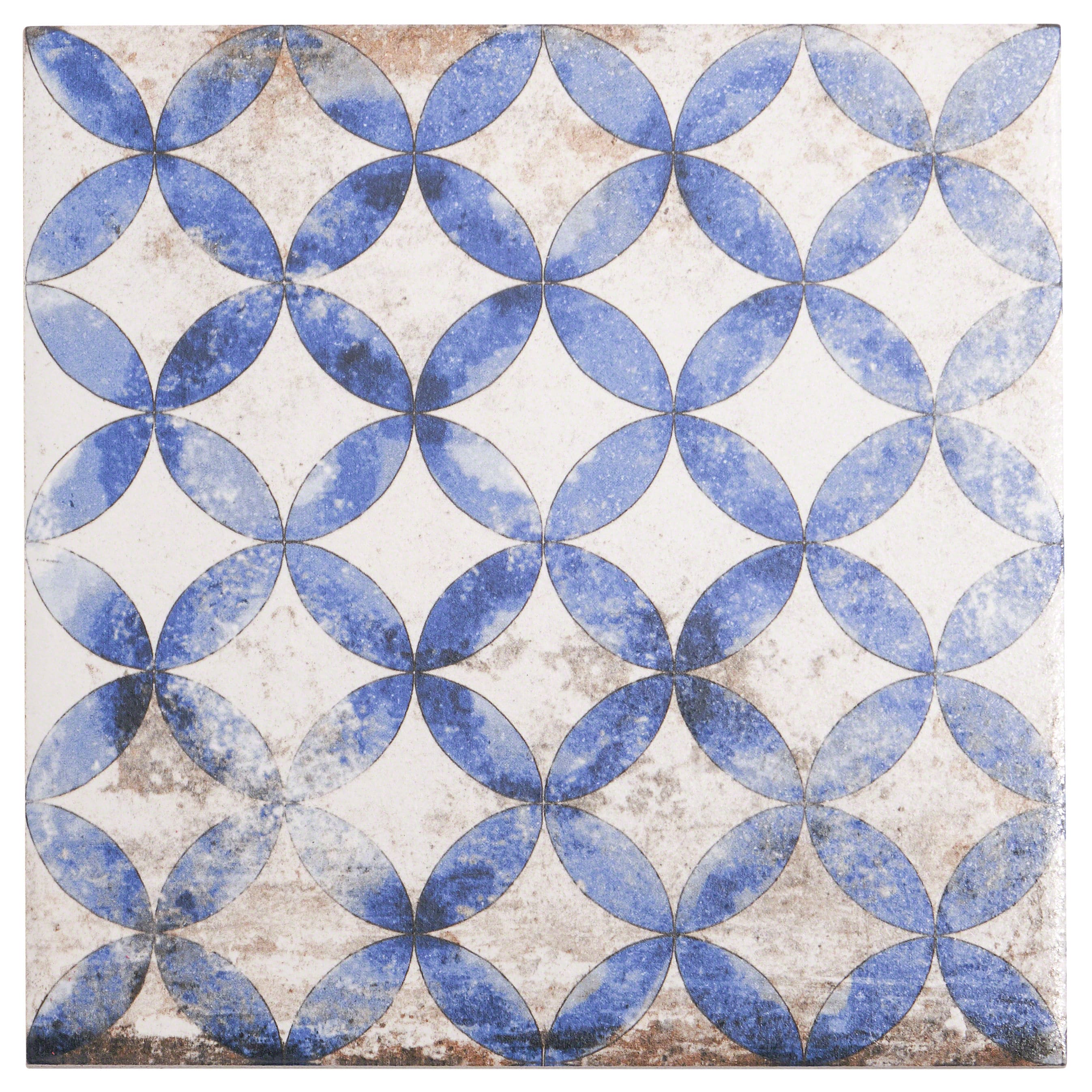Artmore Tile EXT3RD103810 Sample - Gorham Charm 4-in x 8-in Matte Porcelain Encaustic Floor and Wall Tile
