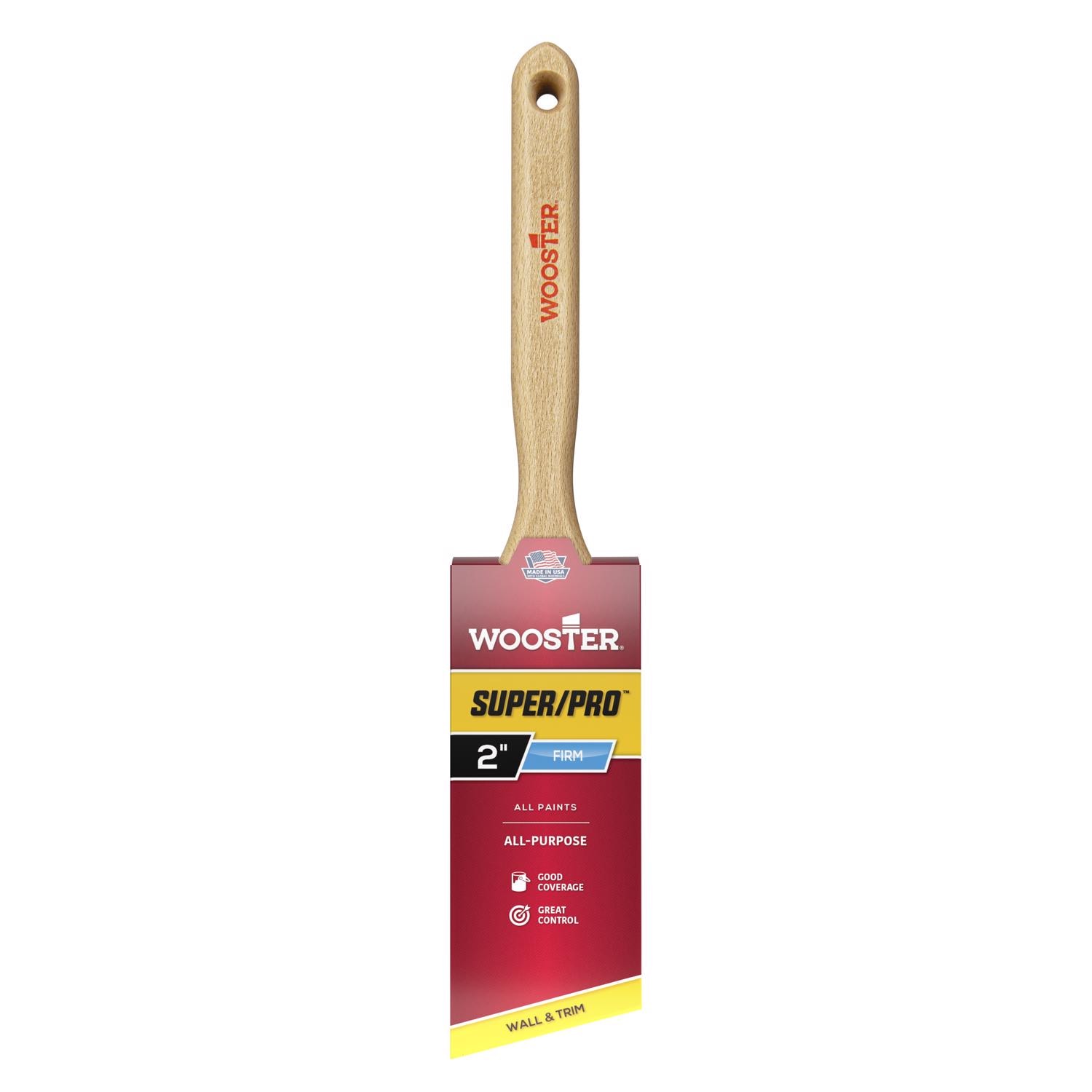 Wooster - 2 Angle Sash Firm Nylon/Polyester Bristle Paint Brush Wood Handle