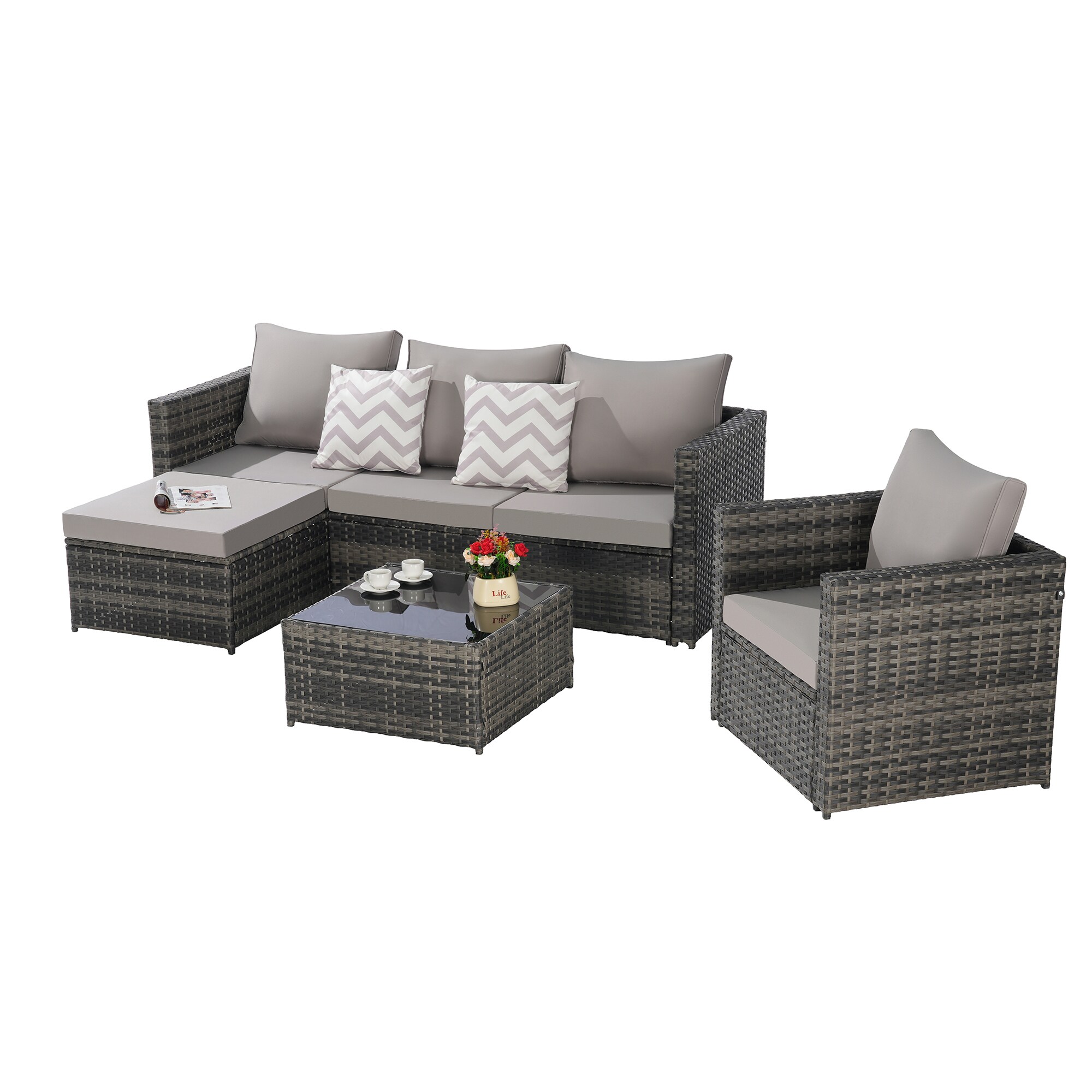 SINOFURN SYB670029GY Patio-Conversation-Sets - View #9