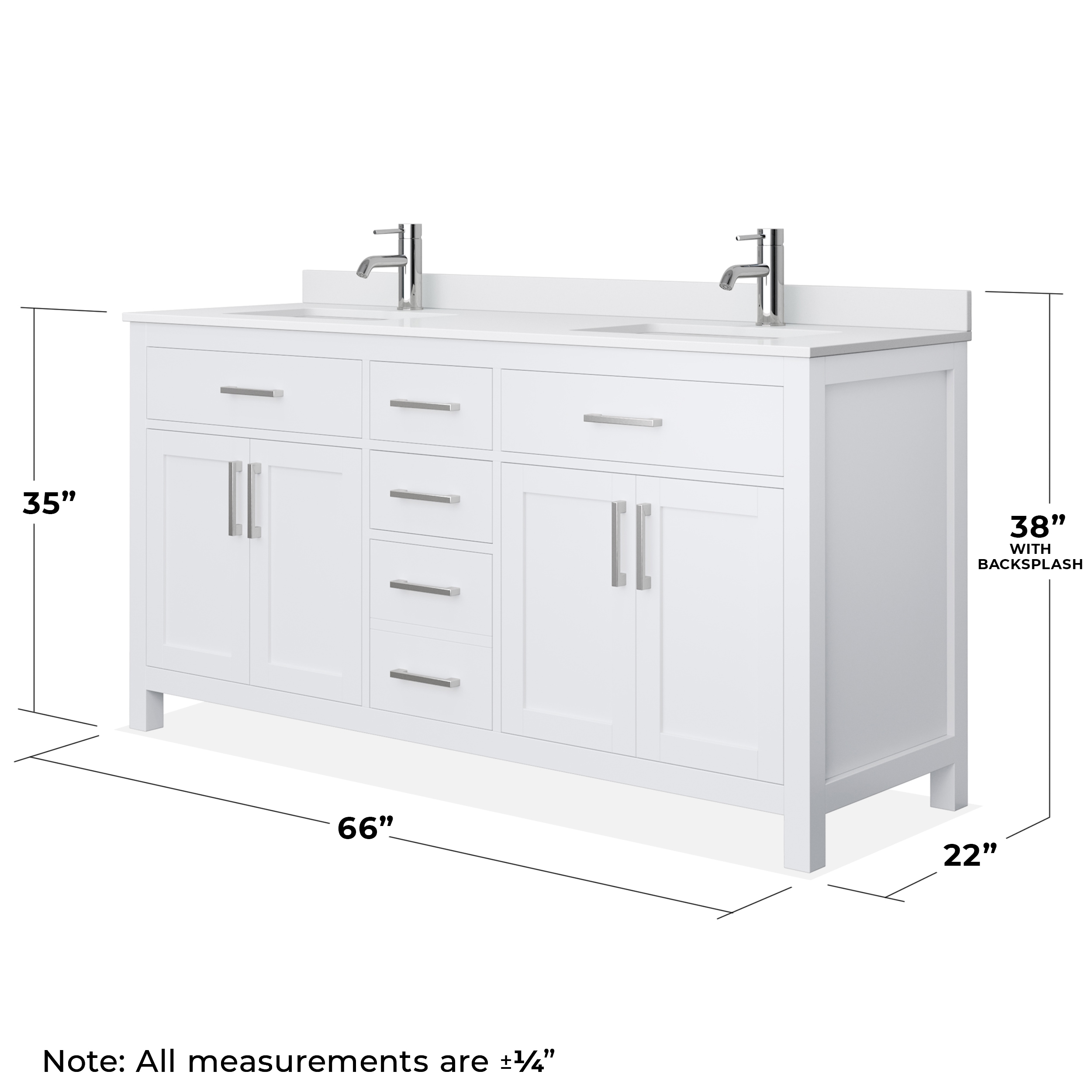 Wyndham Collection WCG242466DWHWCUNSMXX Bath-Vanity-Combo - View #5