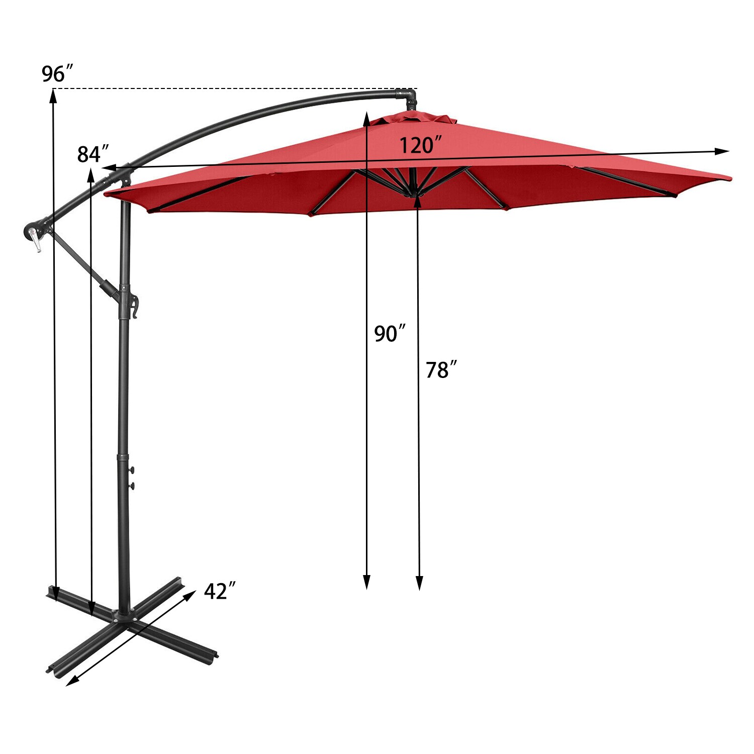 WELLFOR TDG10171RE Umbrellas-2 - View #13