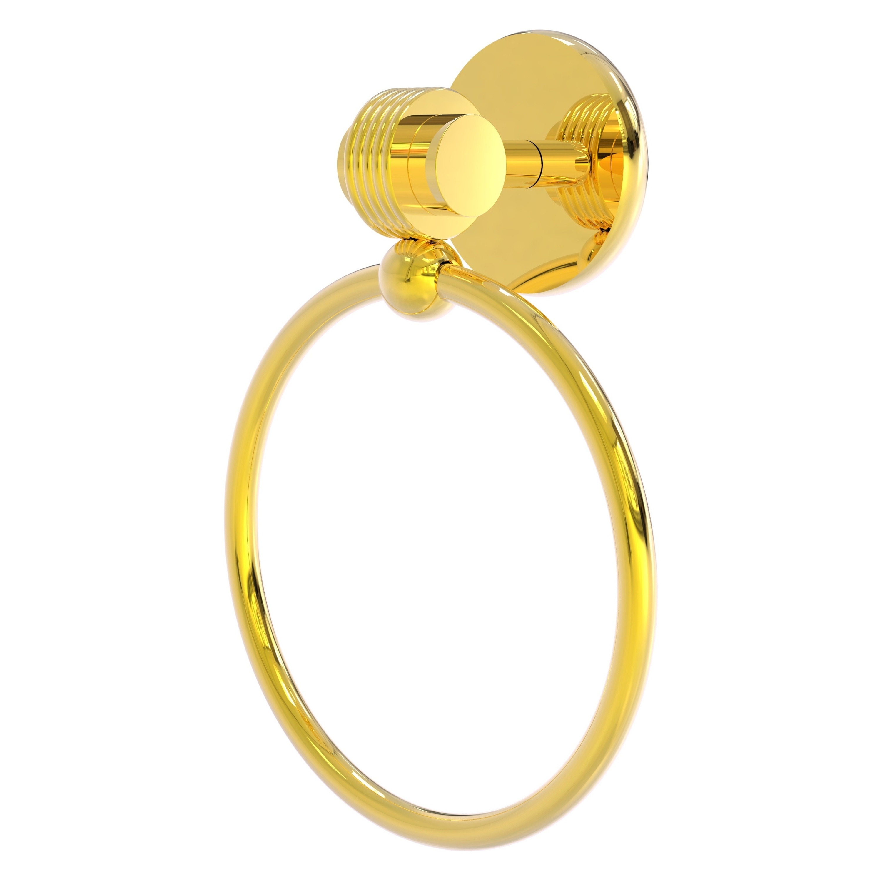 Allied Brass 7216G-PB Satellite Orbit Two Polished Brass Wall mount Single Towel Ring