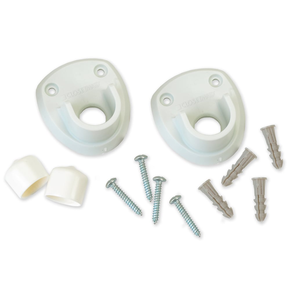 ClosetMaid 2.25-in x 2.25-in White Resin Rod Support in the Wire