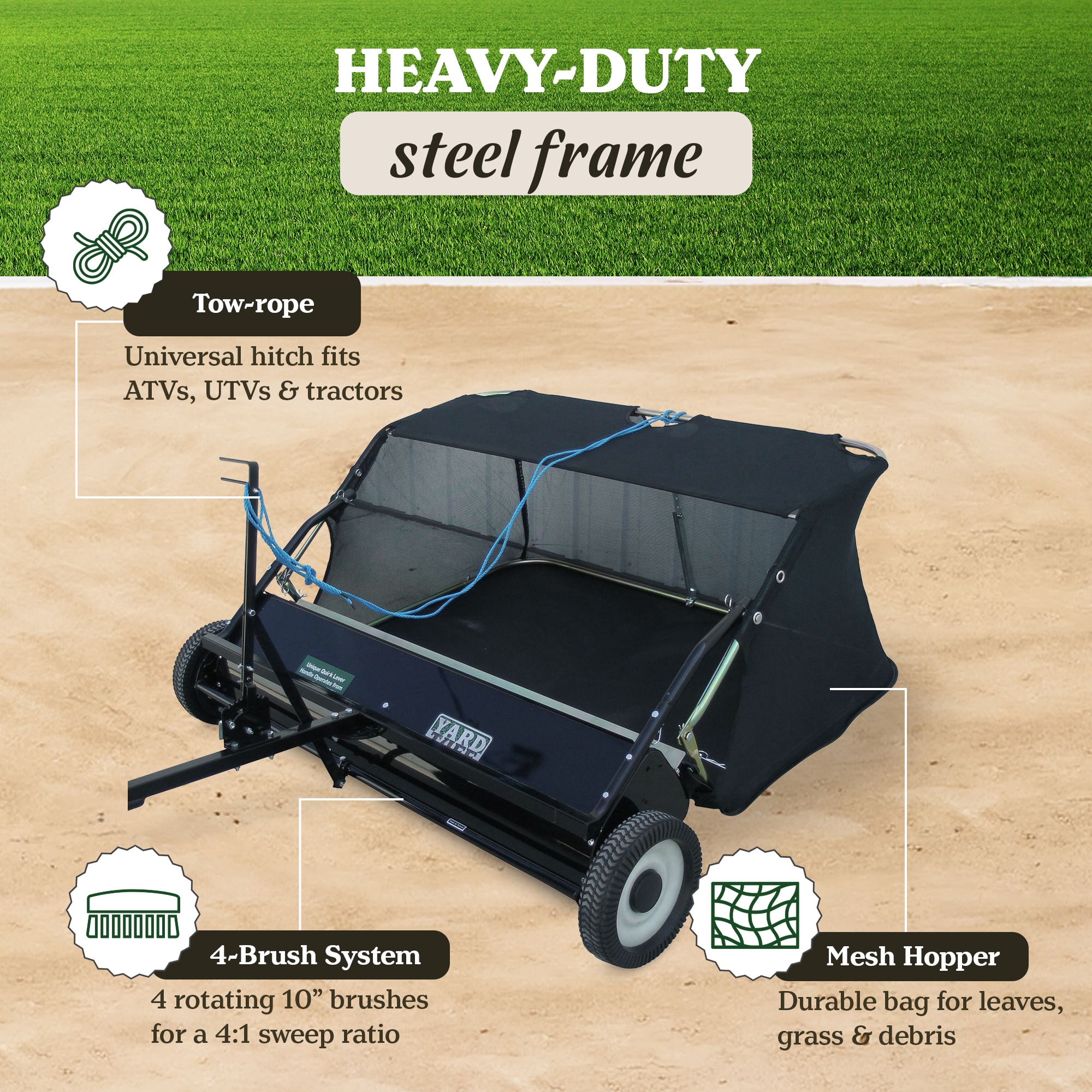 Yard Tuff YTF-42STQA lawnsweeper - View #2
