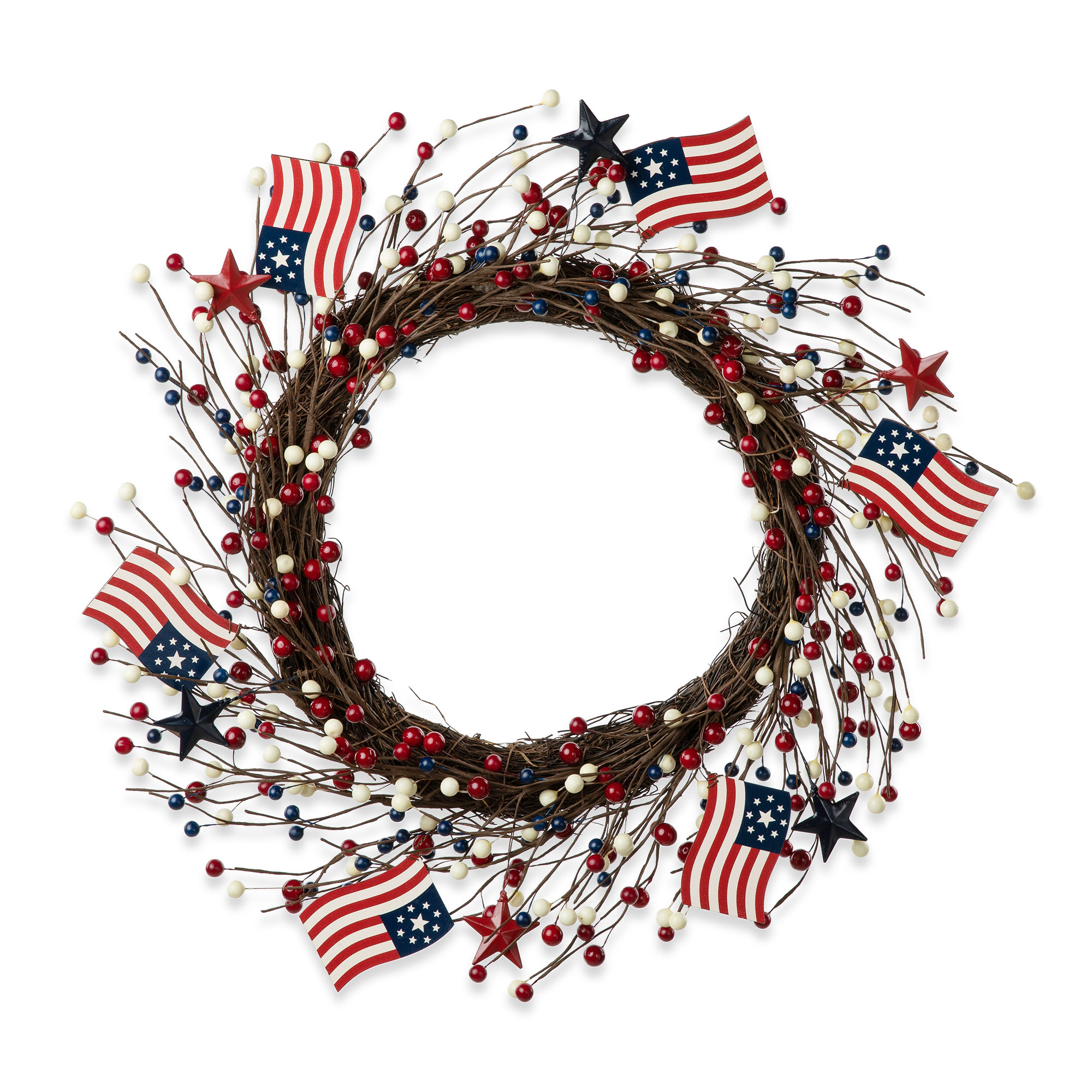 Glitzhome Metal Indoor Hanging Decoration Stars 4th of July Decor in ...