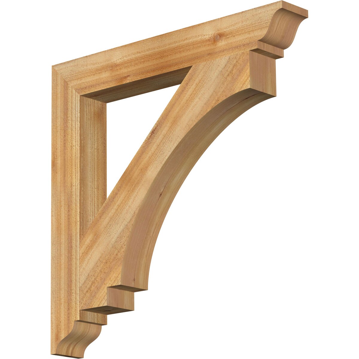 Ekena Millwork BKT04X30X30IMP01RWR Imperial traditional rough sawn 4-in x 30-in x 30-in Western red cedar Brown Wood Standard bracket