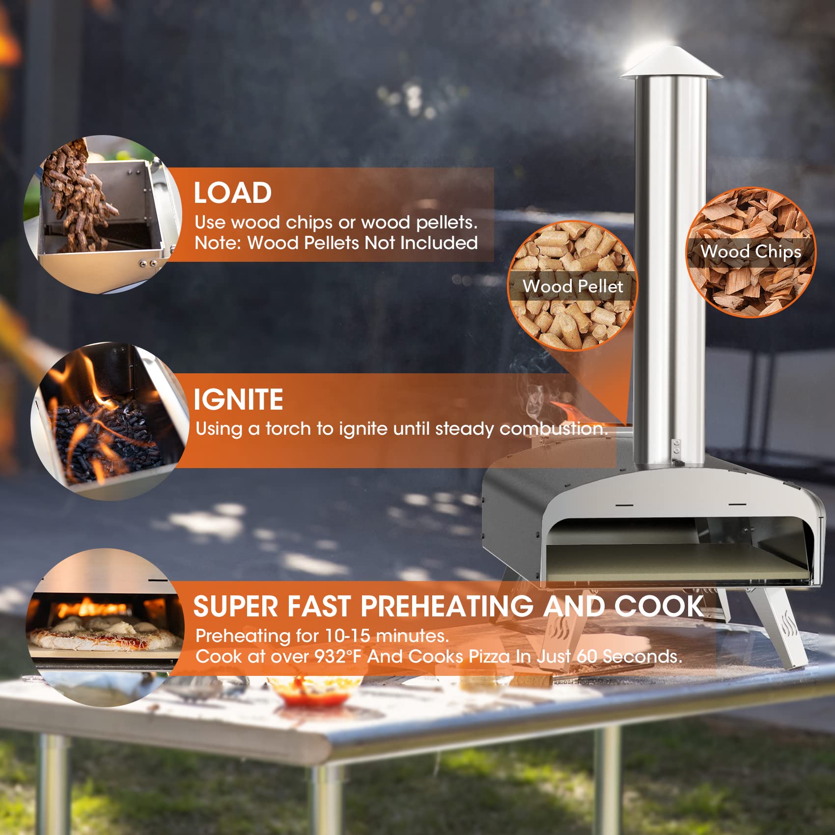 LTMATE LSF-BRK6073-BK1 Outdoor-Pizza-Ovens - View #6