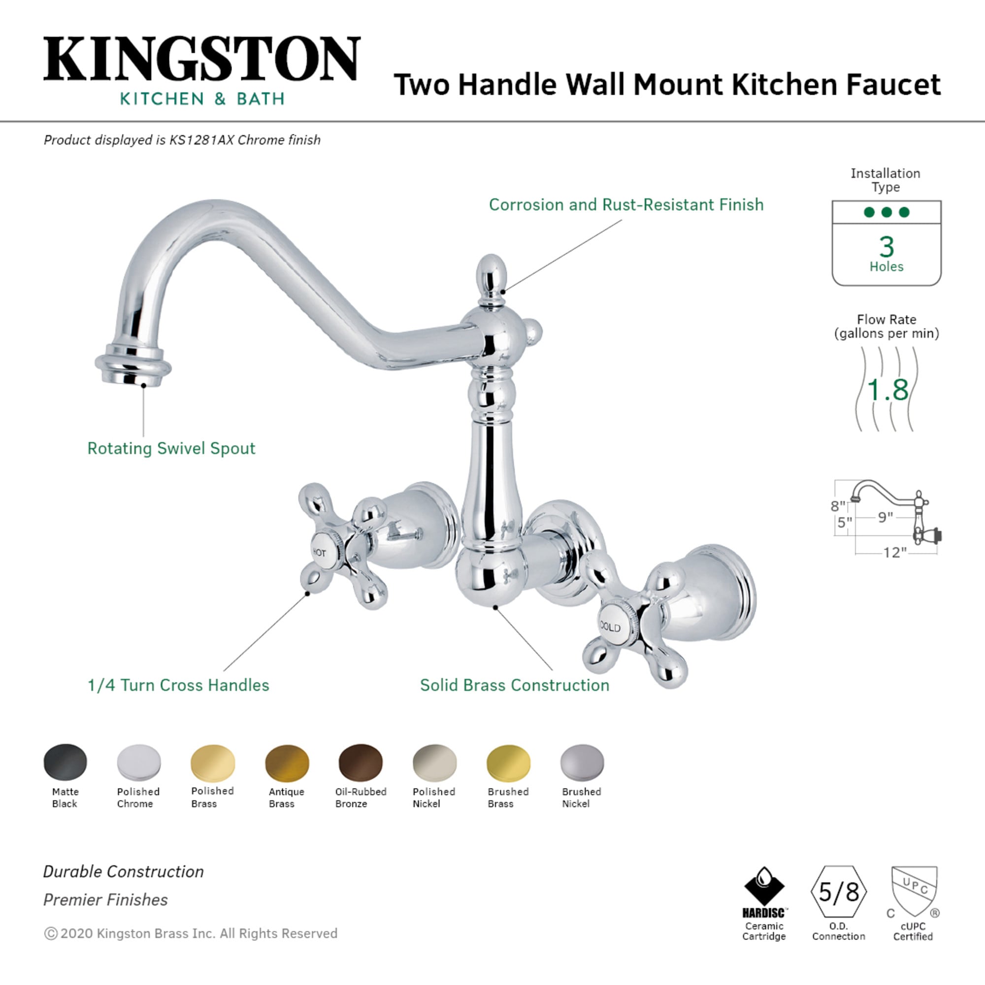 Kingston Brass WLKS1282AX Kitchen-Faucets - View #2