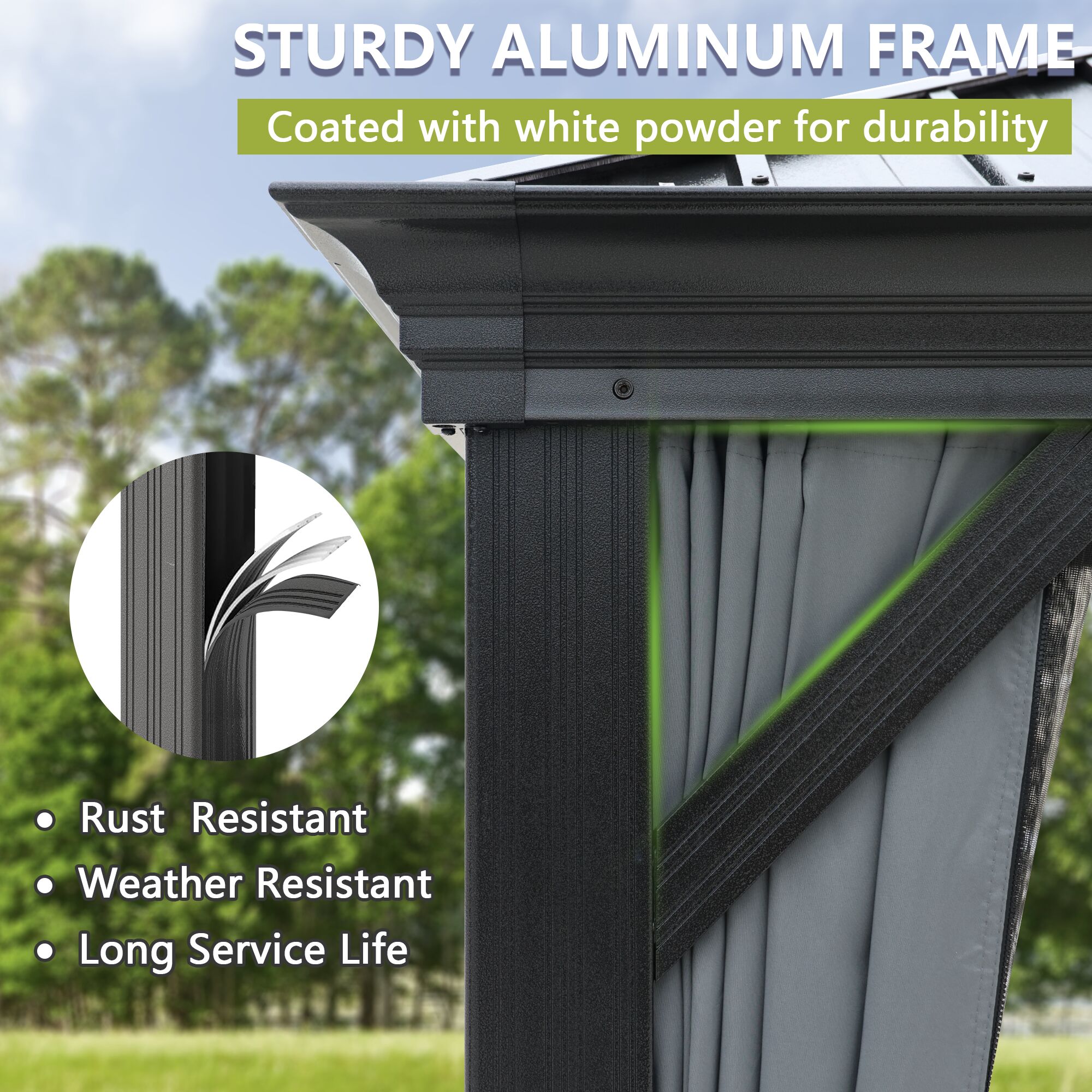 Kahomvis ZHIJIE-QP109-003 Wood-Resin-Gazebos - View #4