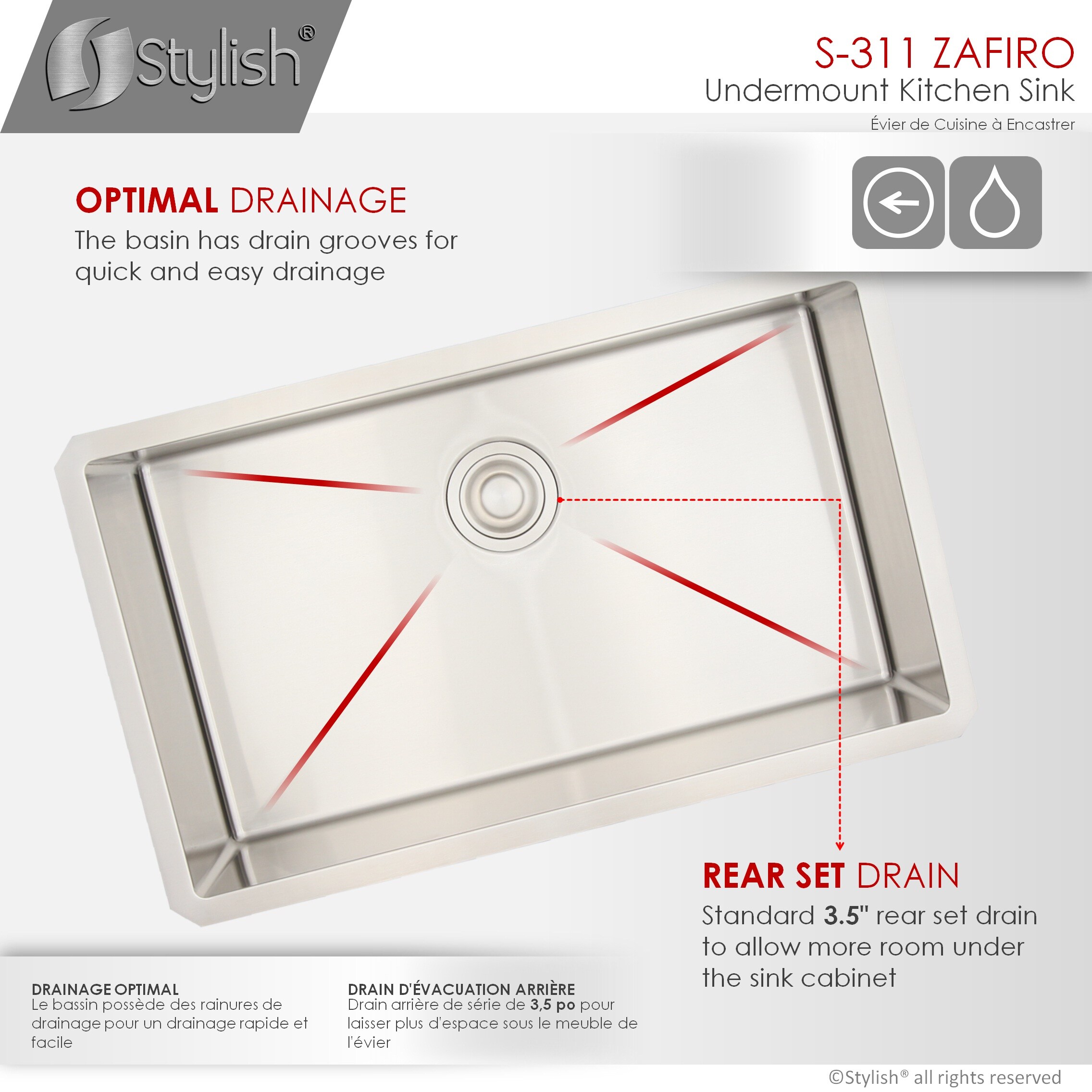 Stylish S-311XG1 Kitchen-Sinks - View #5