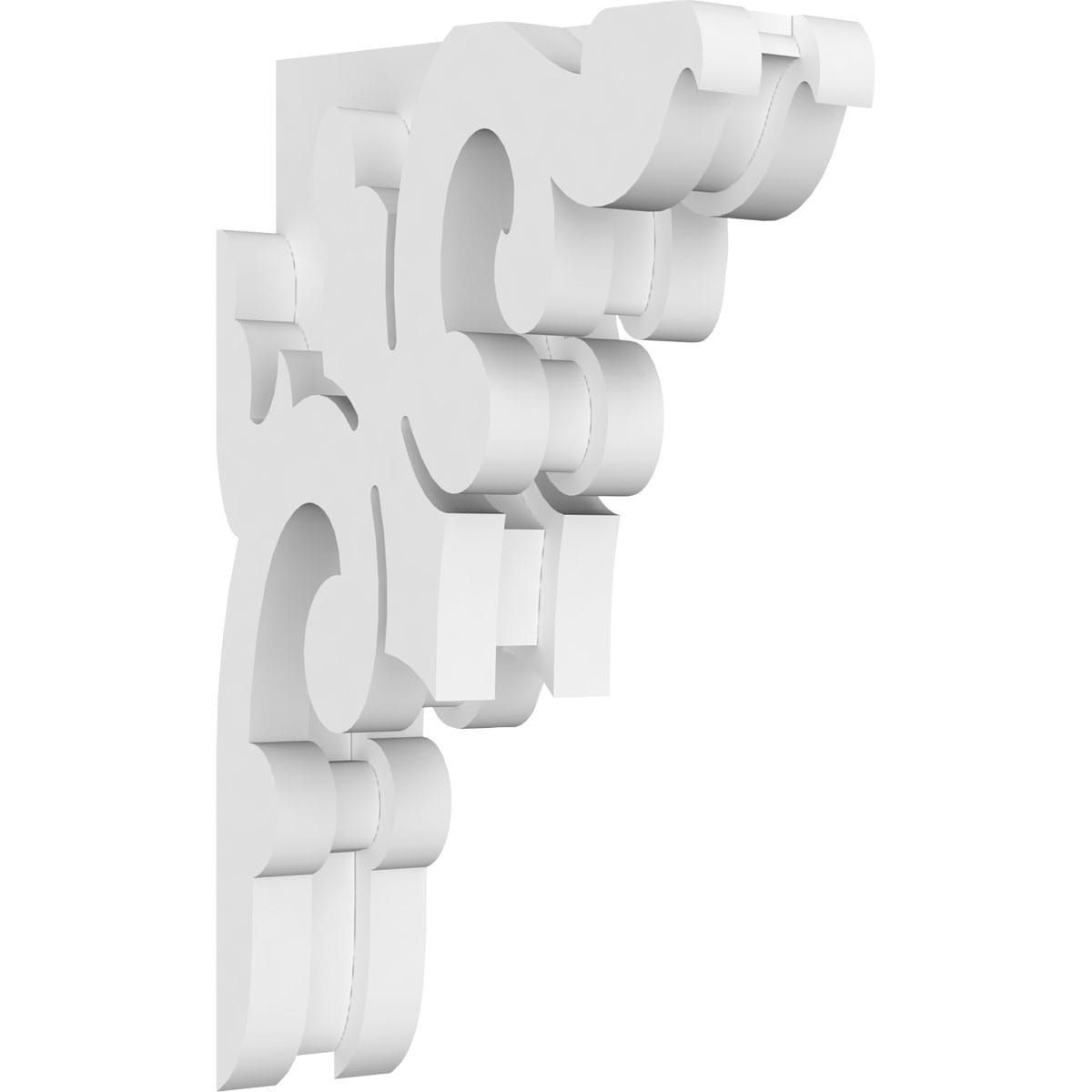 Ekena Millwork CORP01X05X08MI 1.875-in x 5-in x 8-in Milton Unfinished White PVC Paintable Corbel