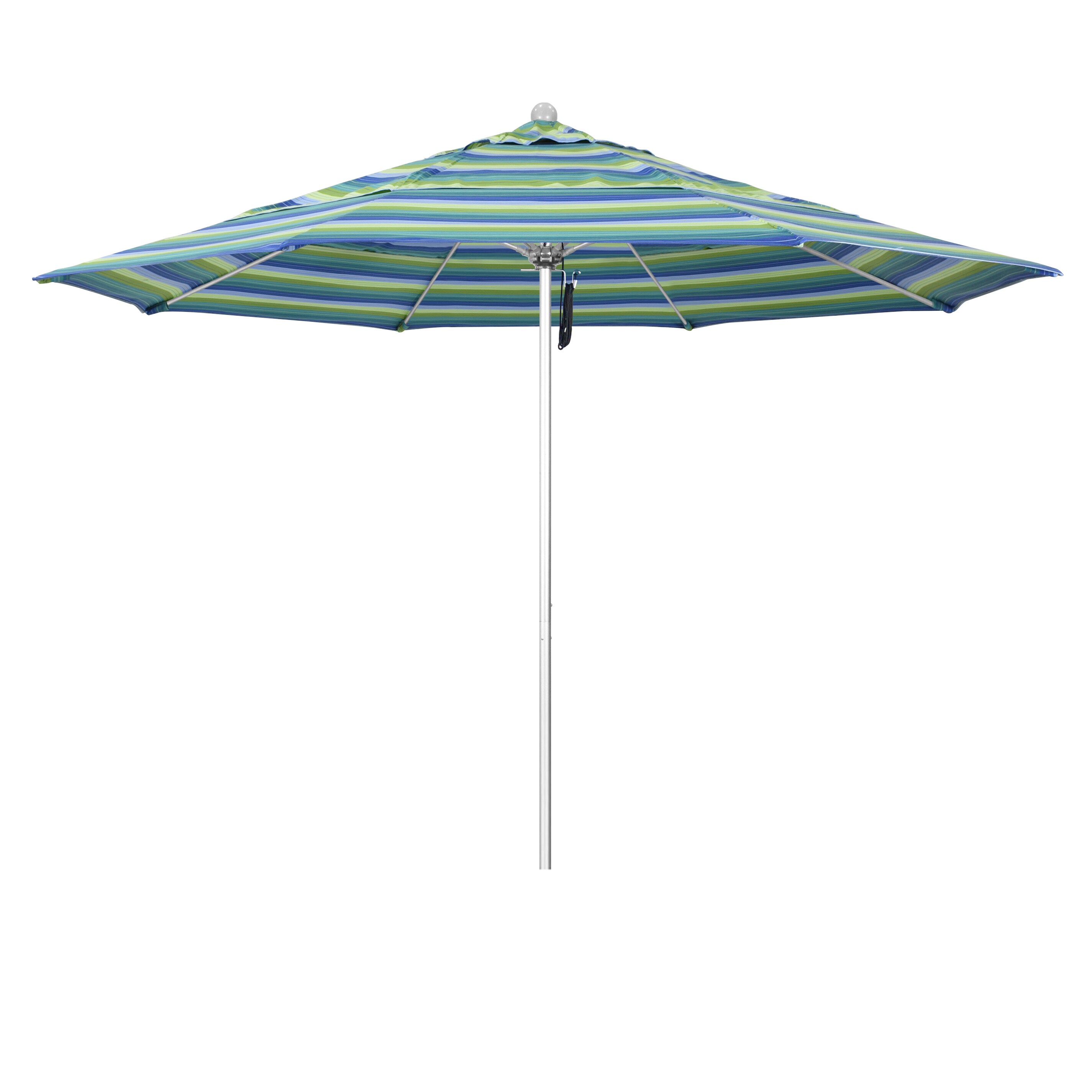 California Umbrella ALTO118002-5608-DWV 11-ft Aluminum Multiple colors/finishes No-tilt Market Patio Umbrella
