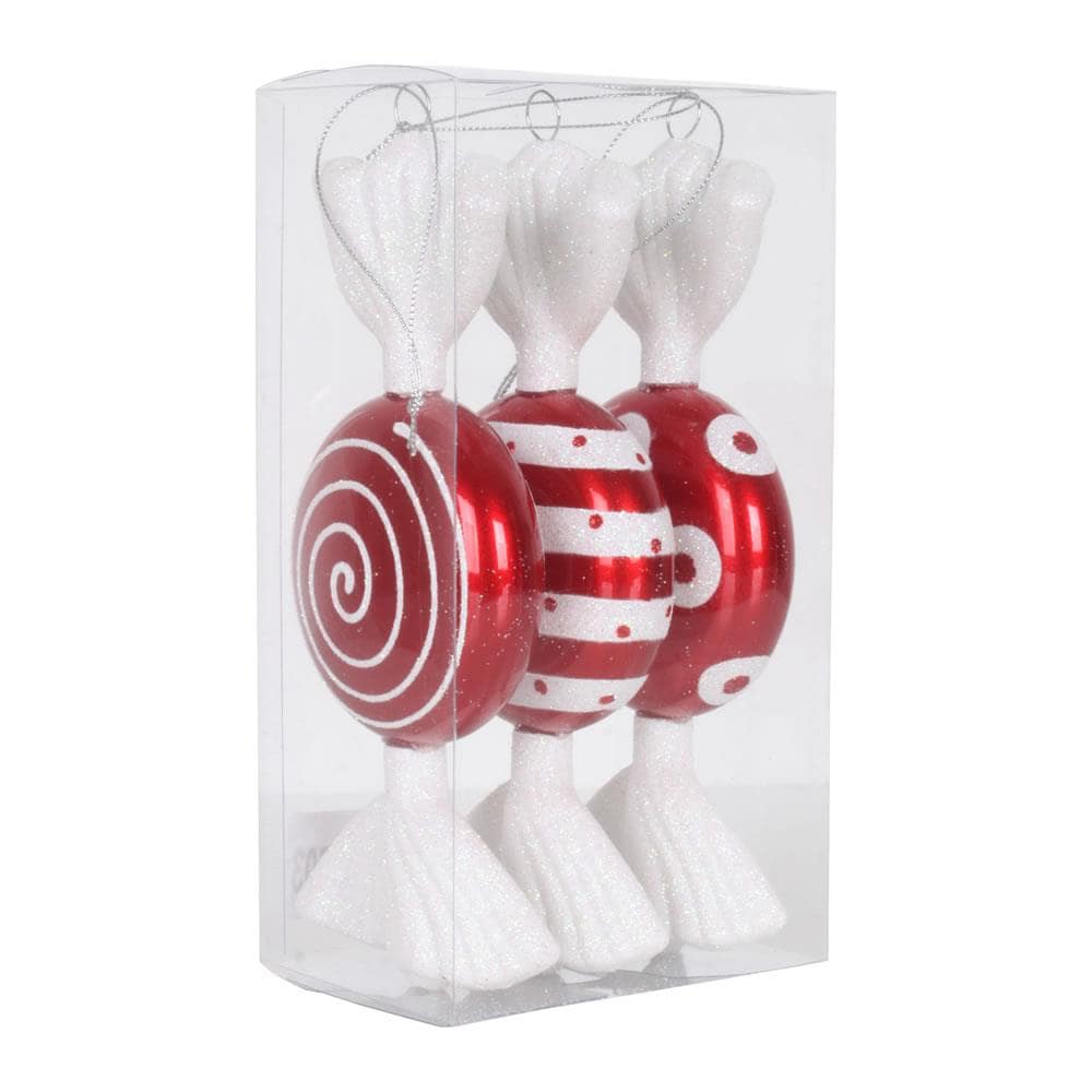 Vickerman M152503 3 -Pack Multiple colors/finishes Mini Indoor Ornament set Shatterproof
