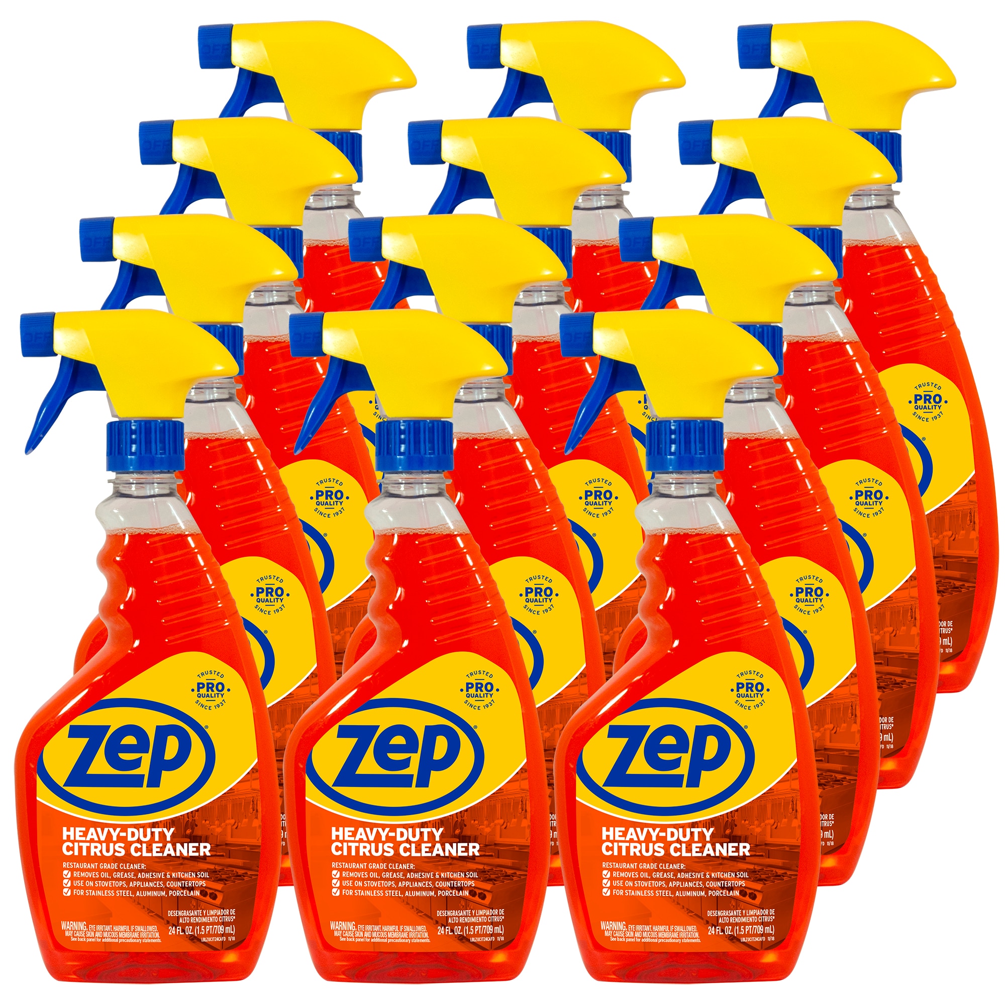 Zep Heavy-Duty Citrus Cleaner CA, 24 oz (Case Of 12) 24-fl oz